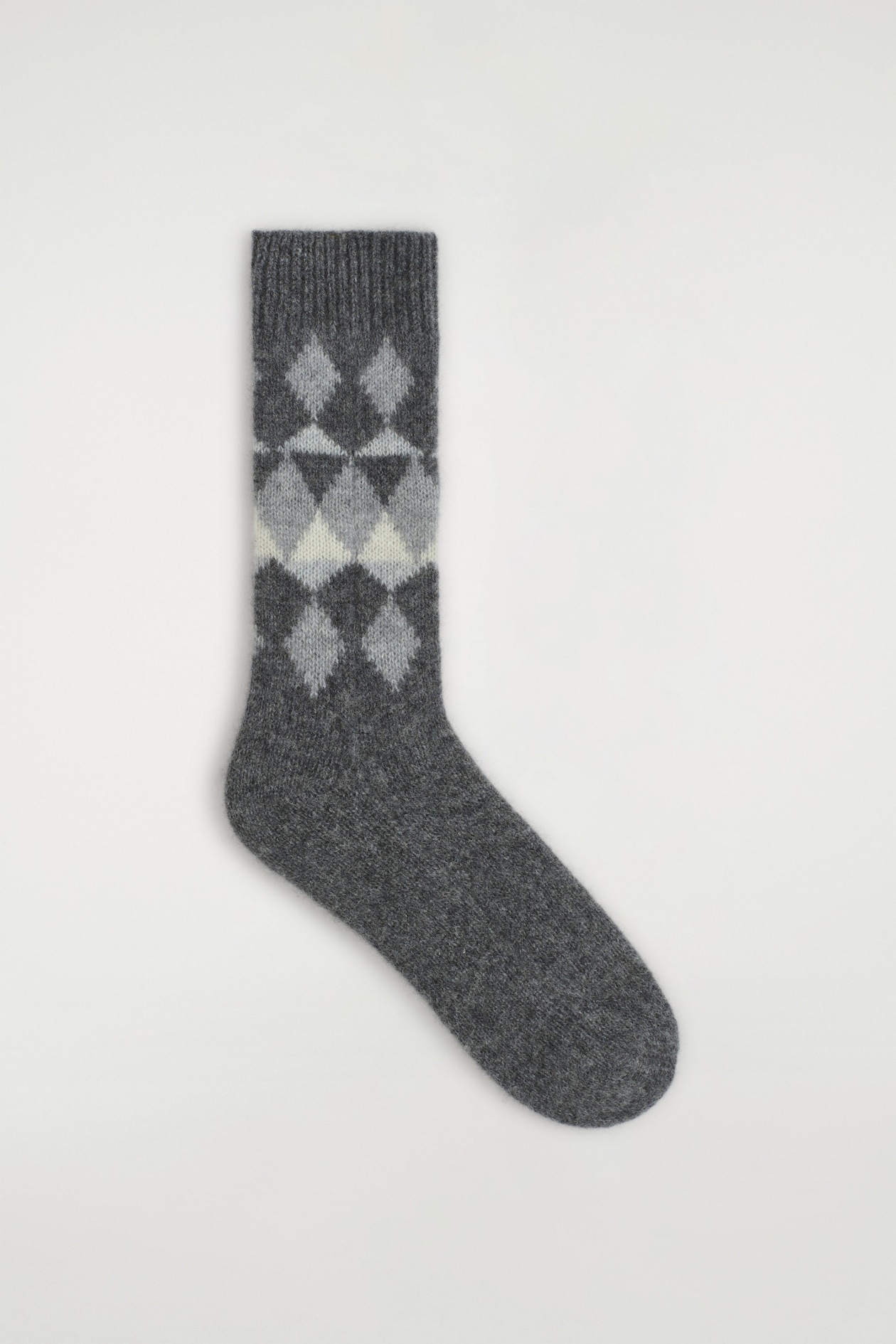 CHAUSSETTES EN CACHEMIRE FAIR ISLE - CHARBON | COS FR