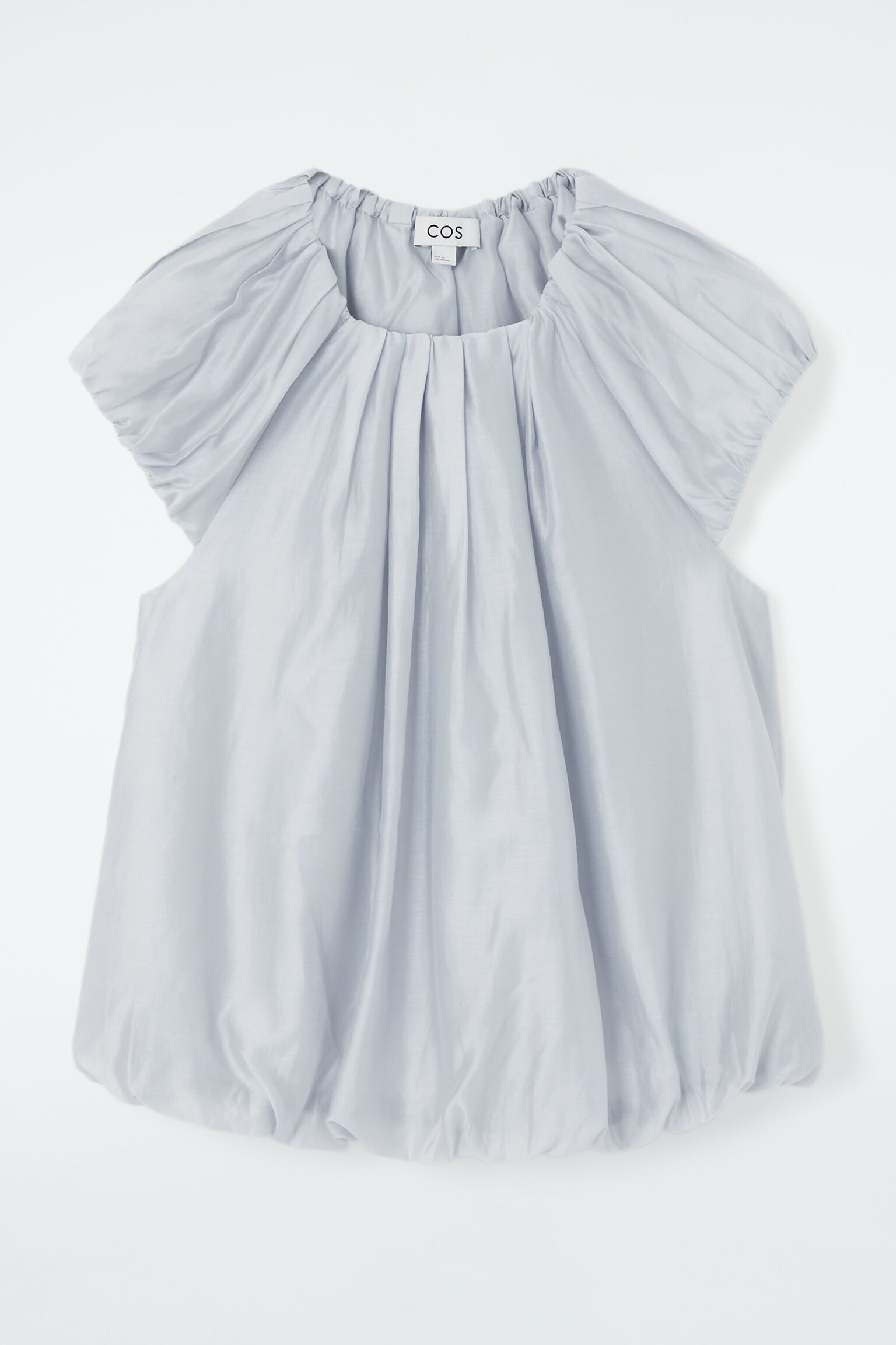 VOLUMINOUS PARACHUTE BLOUSE - LIGHT BLUE/BLACK