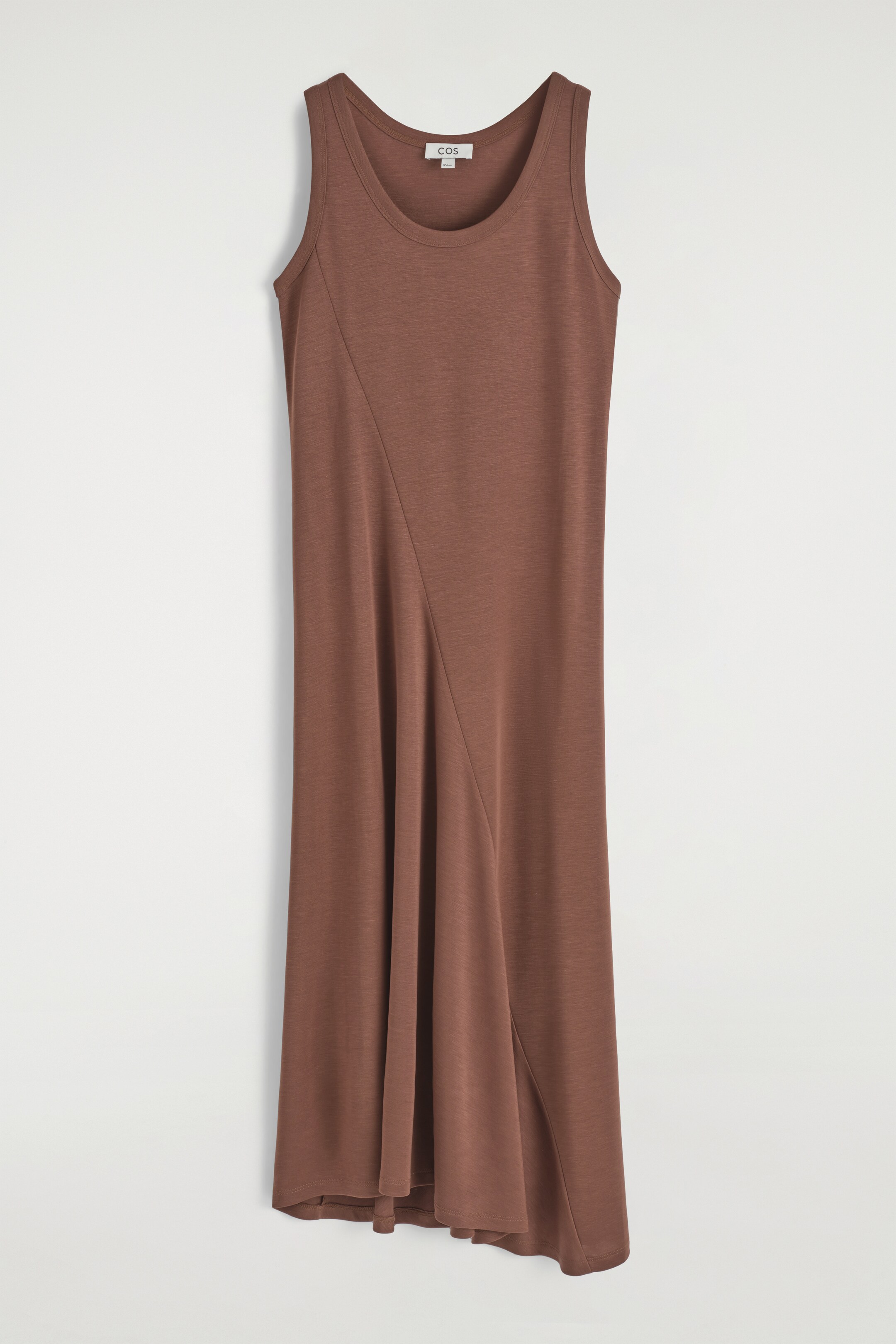 Ingrandisci l'immagine: ASYMMETRIC JERSEY MIDI DRESS - BROWN - DONNA | H&M CH 5