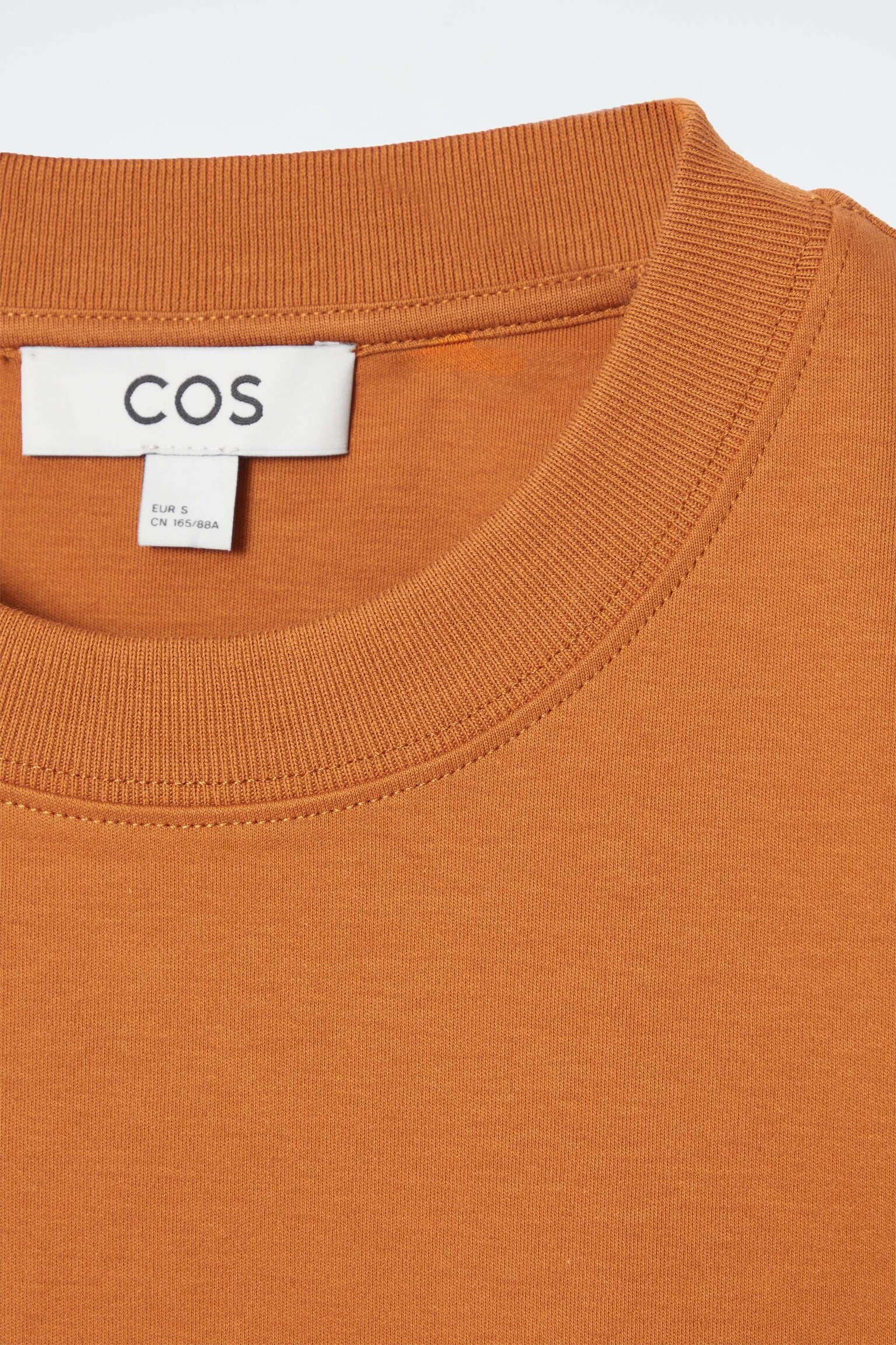 CLEAN CUT REGULAR LONG-SLEEVED T-SHIRT - ORANGE/white/WHITE / BROWN/BLACK/NAVY / STRIPED/OLIVE-GREEN MÉLANGE/LIGHT BLUE/GREEN MÉLANGE/LIGHT GREEN/BROWN / STRIPED/BEIGE / UNDYED/BRIGHT GREEN - 2