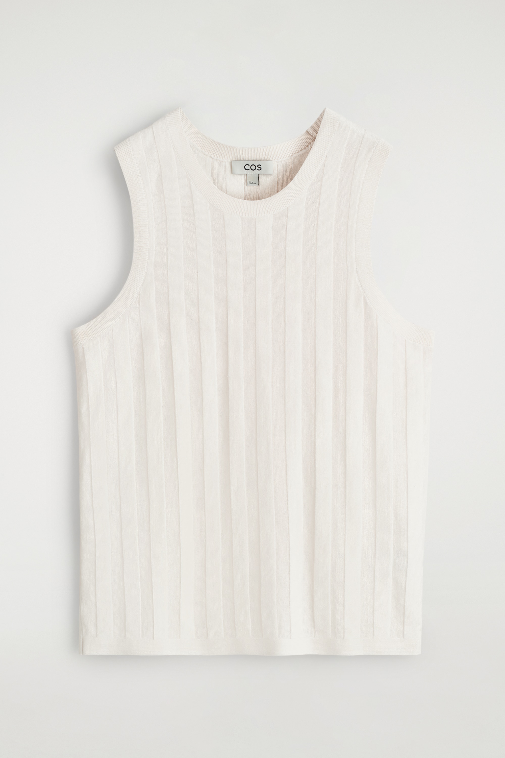 TOP DIN IN TRICOTAT CU DUNGI - ALB