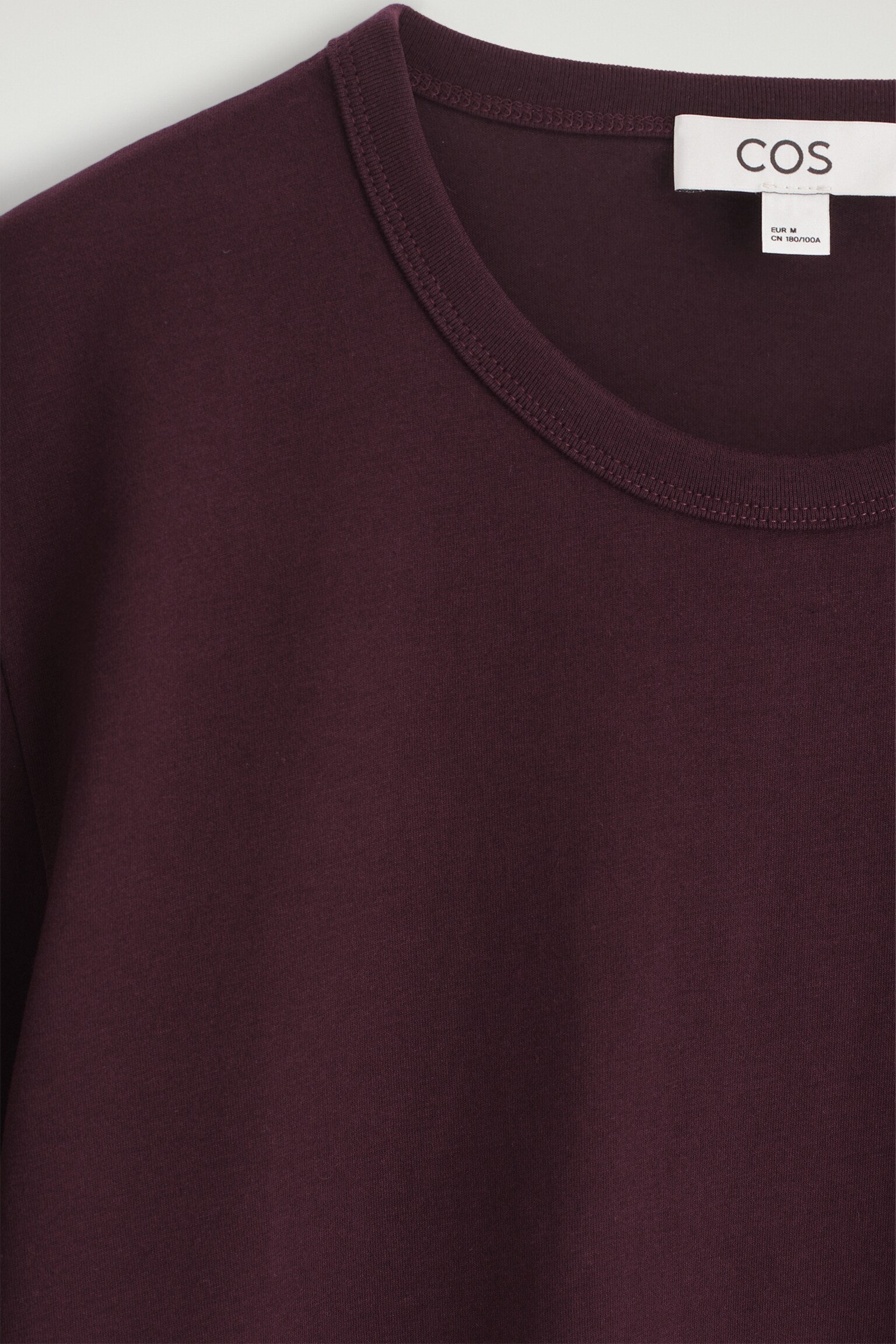 T-SHIRT EN COTON BROSSÉ - BORDEAUX/BEIGE/BLANC/NOIR/BLEU MARINE/TAUPE/TAUPE FONCÉ/ABRICOT - 3