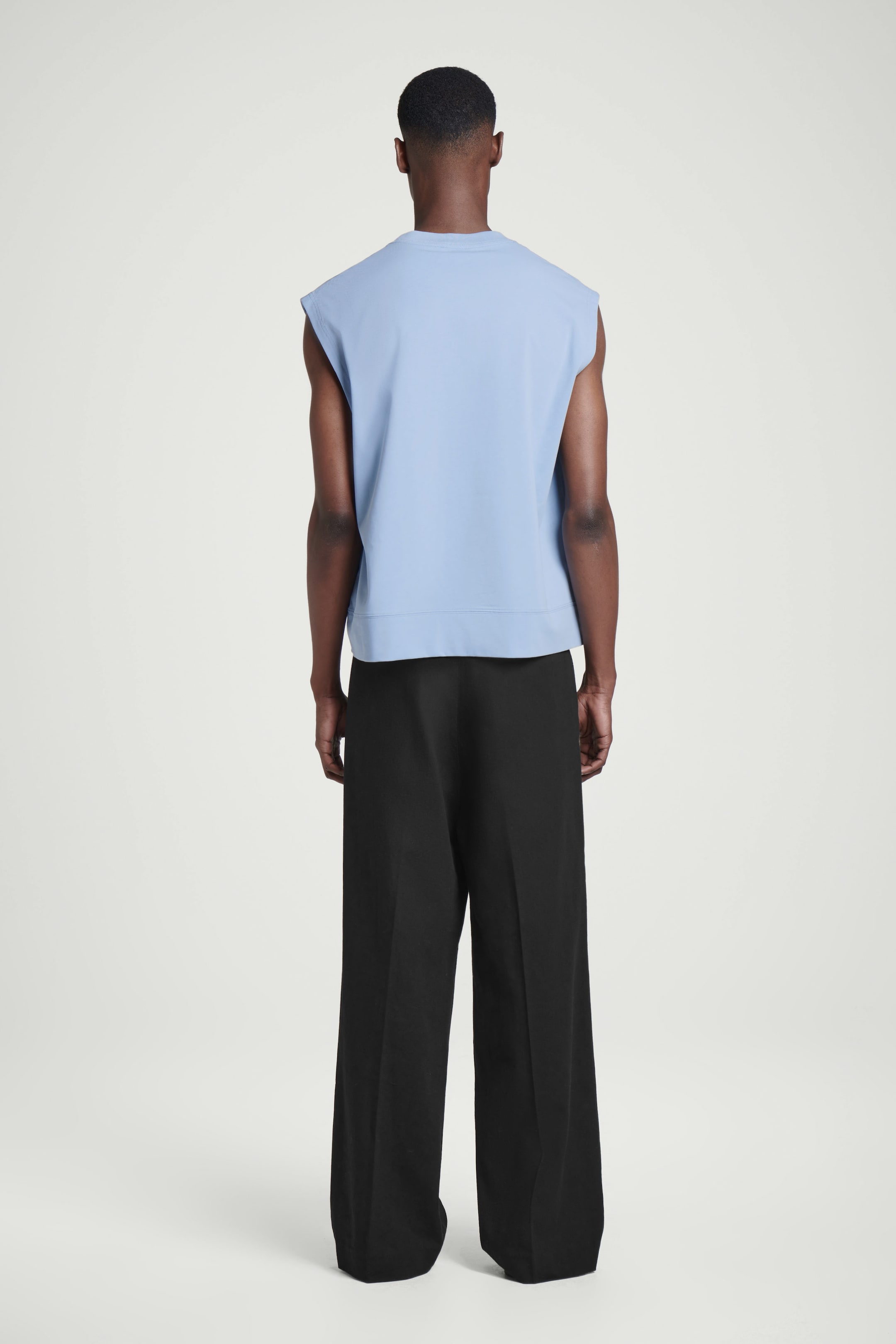 RELAXED COTTON-CREPE TANK TOP