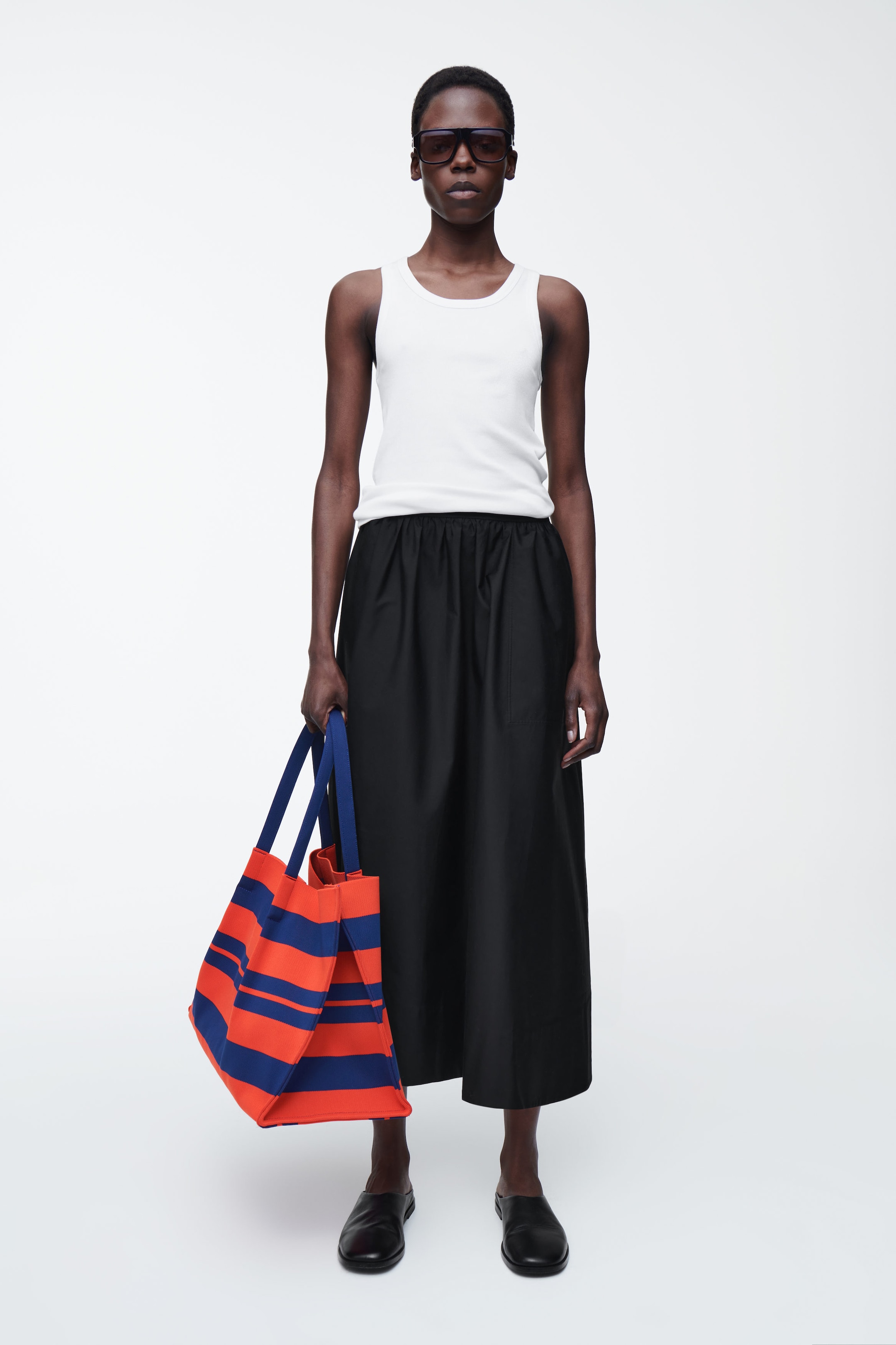 STRIPED MARKET TOTE BAG
