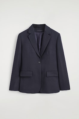 SINGLE-BREASTED WOOL BLAZER — MIDNIGHT 9