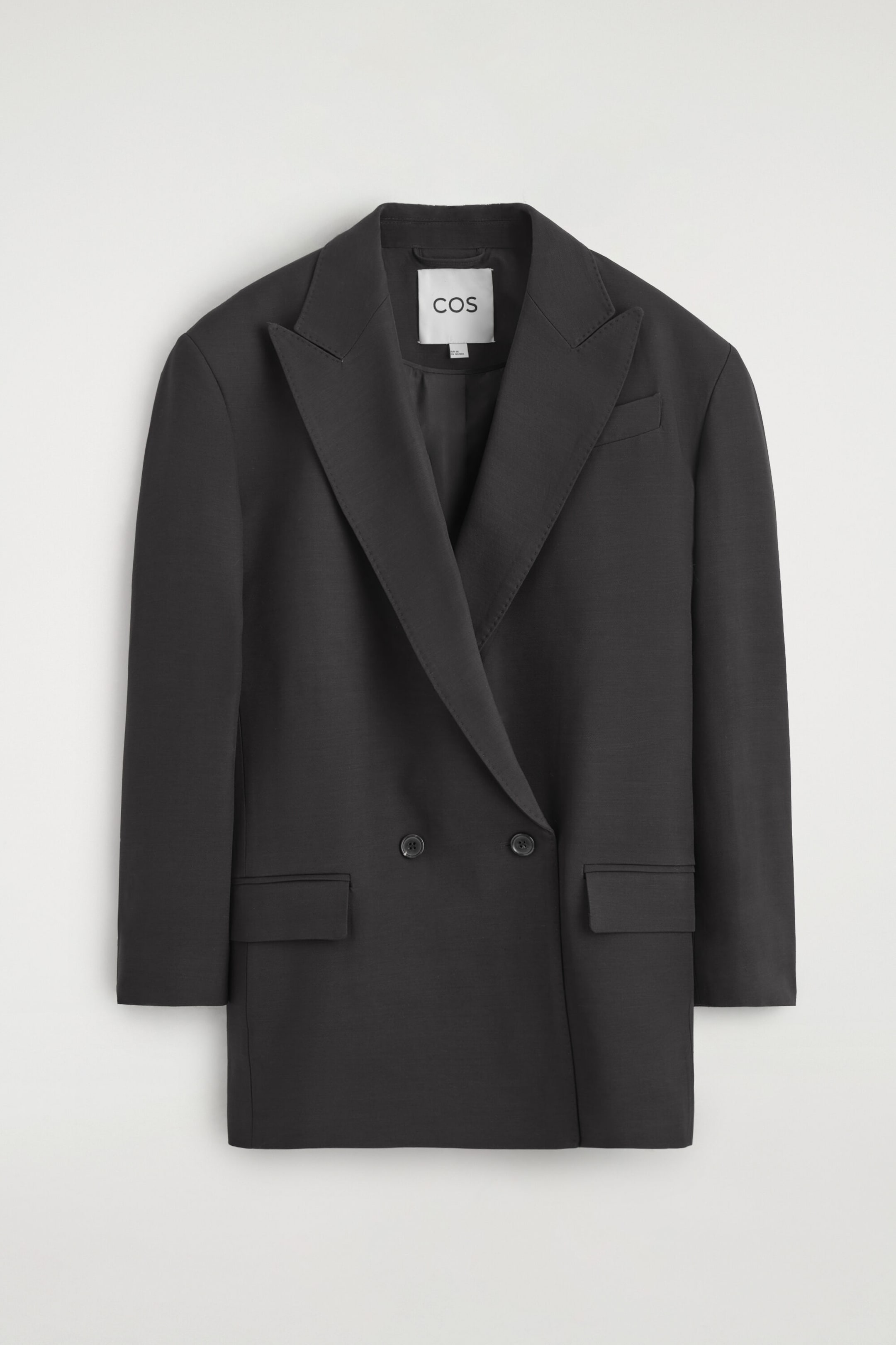 CONTRAST-LINED DOUBLE-BREASTED BLAZER