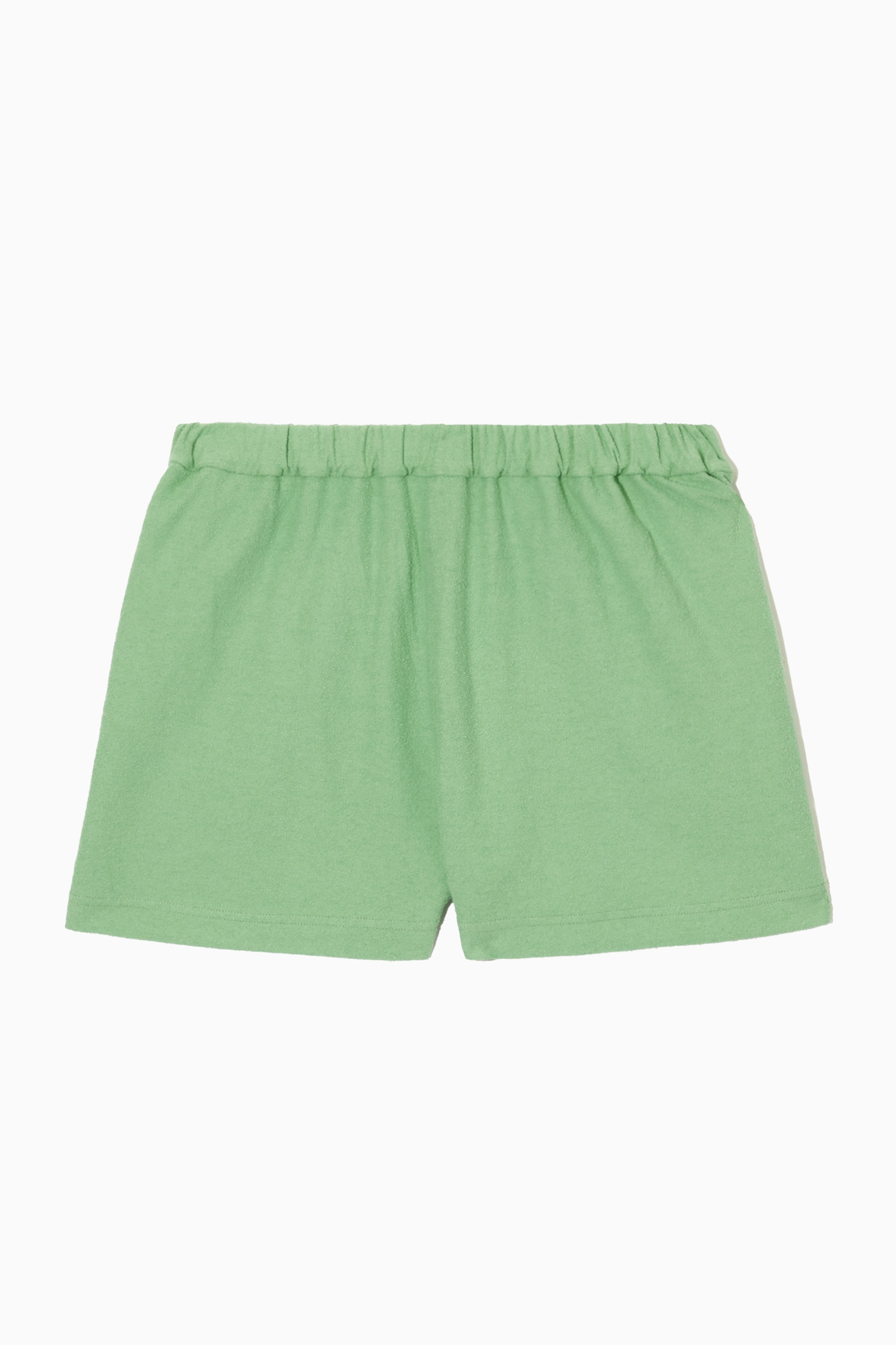 BOUCLÉ SHORTS - LIGHT GREEN/BLACK