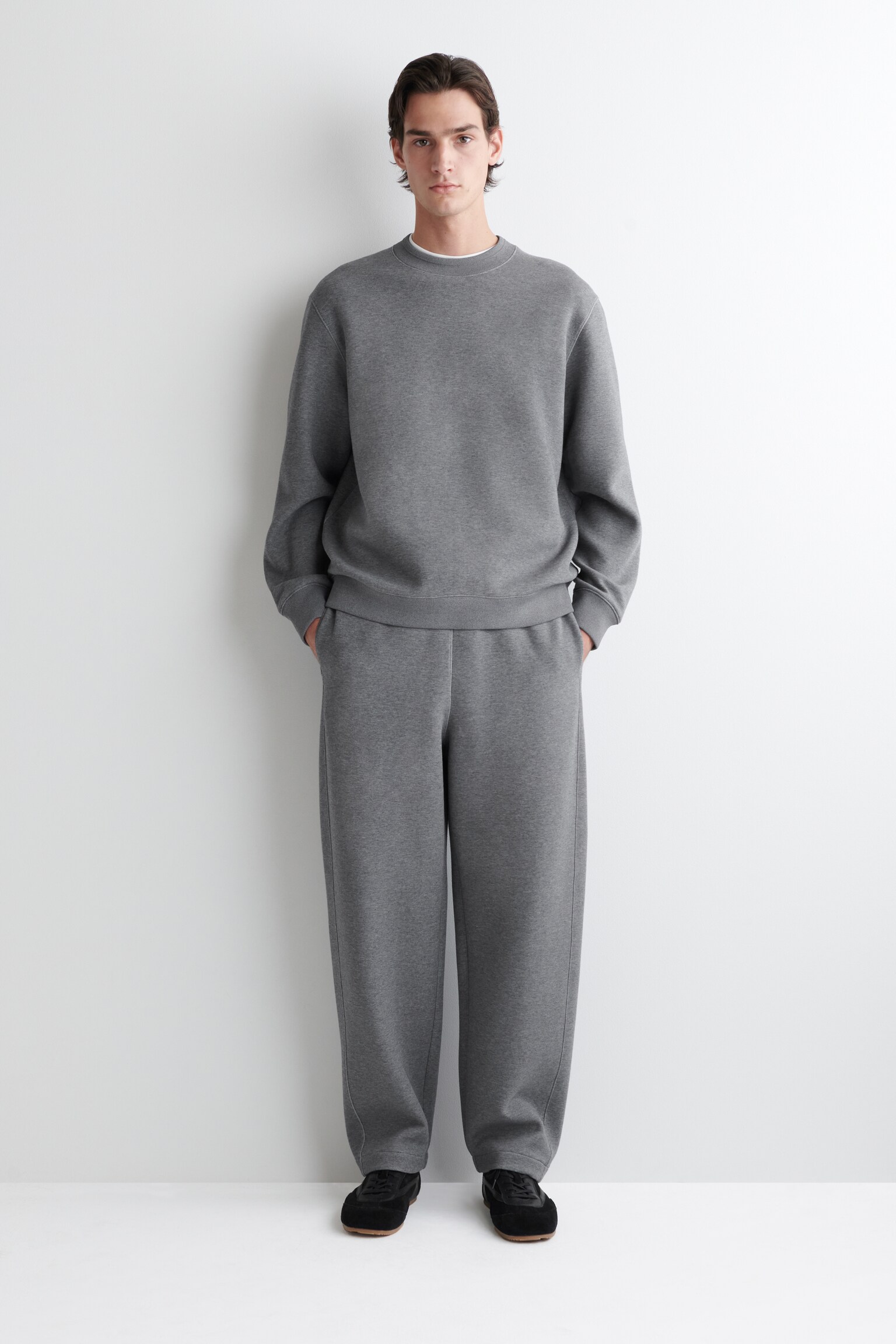 SCUBA BARREL-LEG JOGGERS - GREY MÉLANGE/BLACK - 7