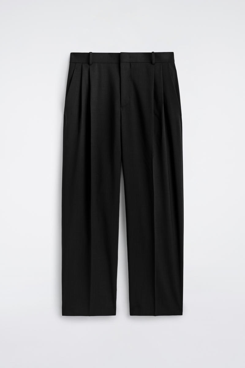 Fluid Wool Relaxed-Fit Wide-Leg Pants