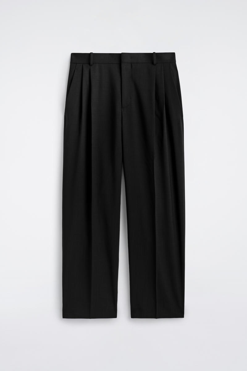 Fluid Wool Relaxed-Fit Wide-Leg Pants