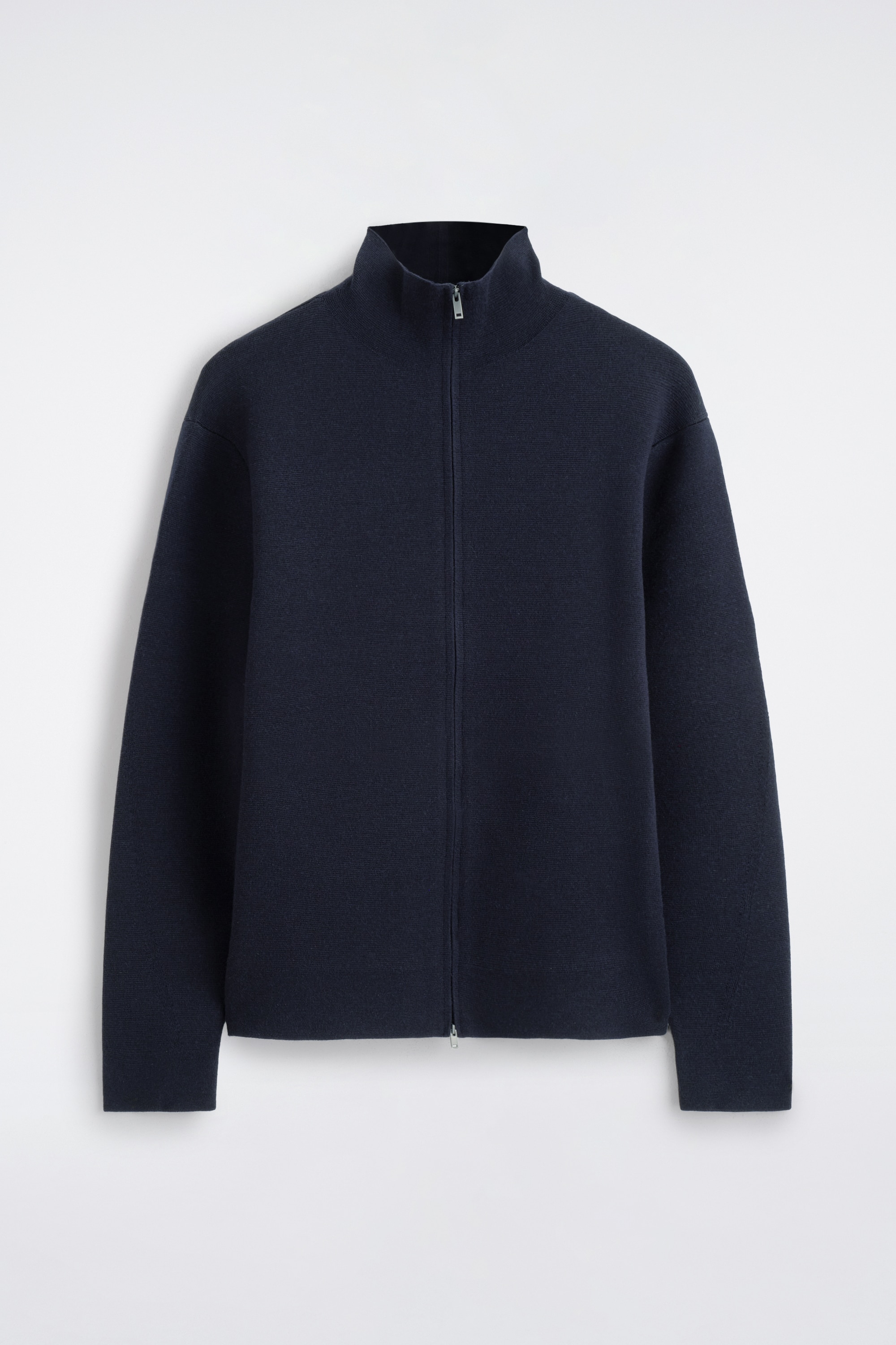 GIACCA IN MAGLIA MILANO CON COLLO A IMBUTO - BLU NAVY