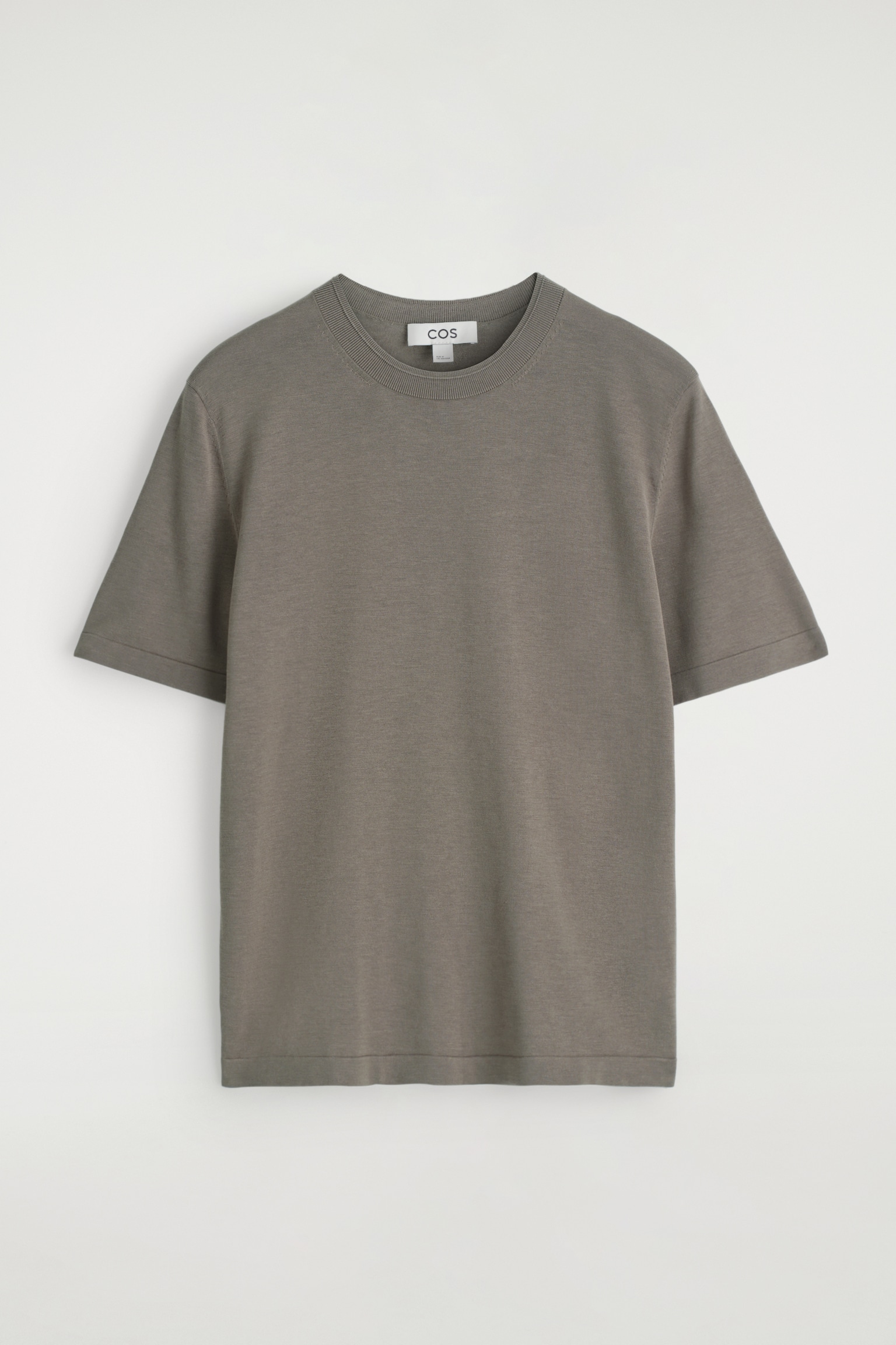 CAMISETA PUNTO DE SEDA SLIM FIT - BEIGE GRISÁCEO/AZUL - 2