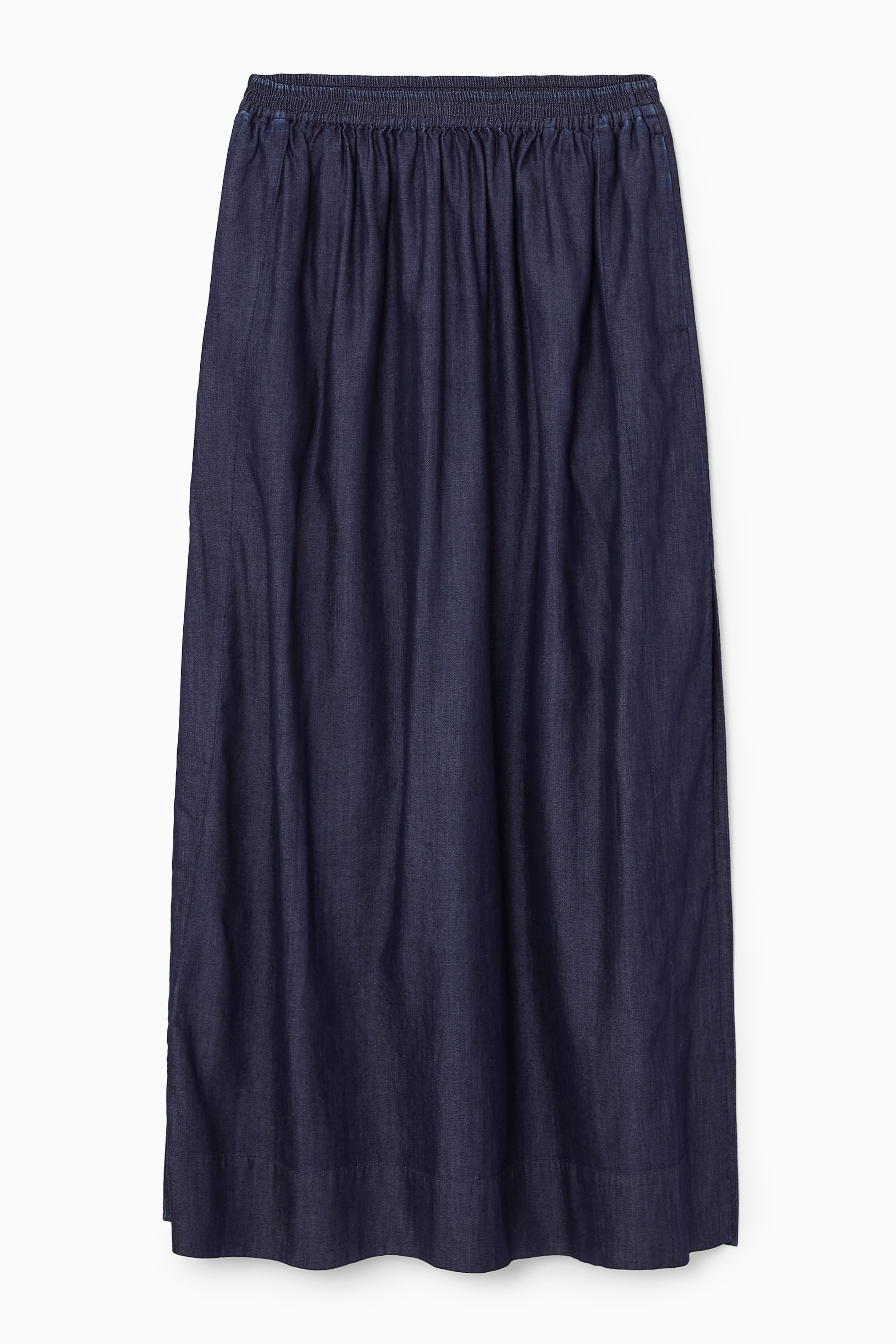 Ingrandisci l'immagine: GATHERED DENIM MAXI SKIRT - DARK BLUE - DONNA | H&M CH 1