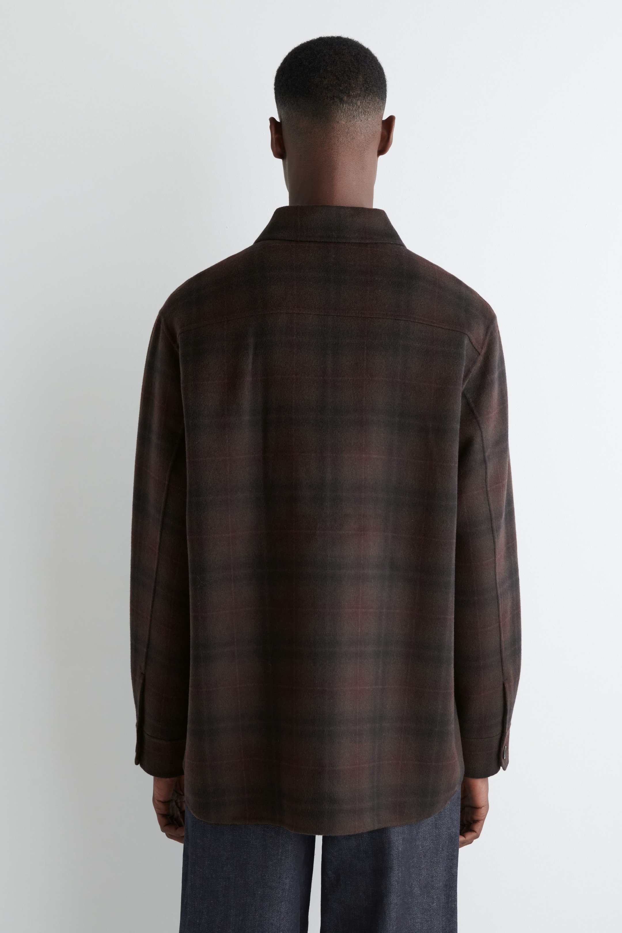 SPLIT WOOL OVERSHIRT