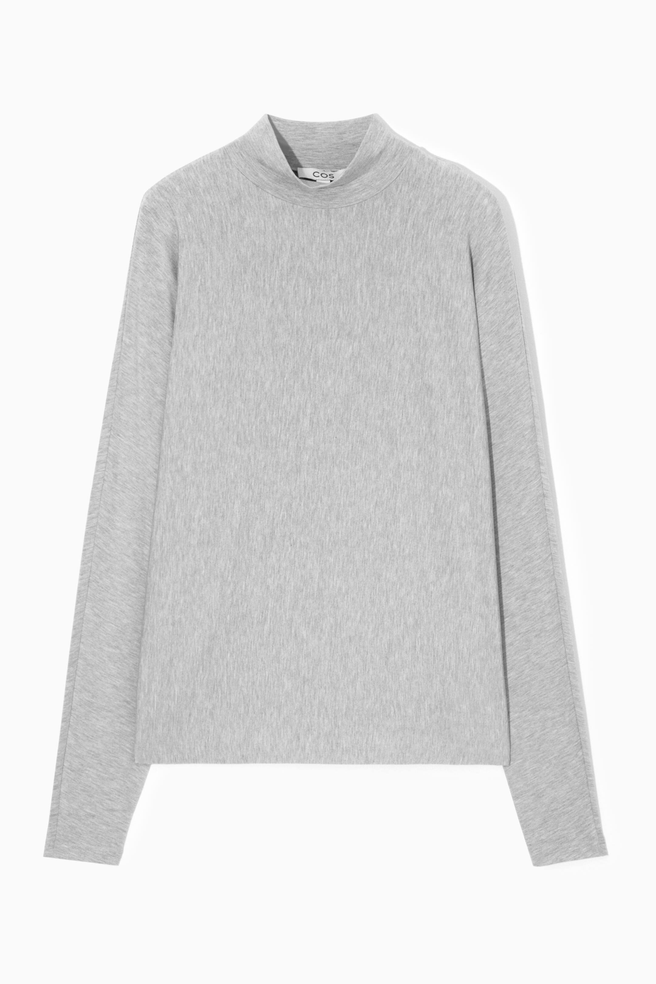 Agrandir l'image: TOP COL ROULÉ MANCHES LONGUES DÉCONTRACTÉ - GRIS CHINÉ - FEMME | H&M CH 1