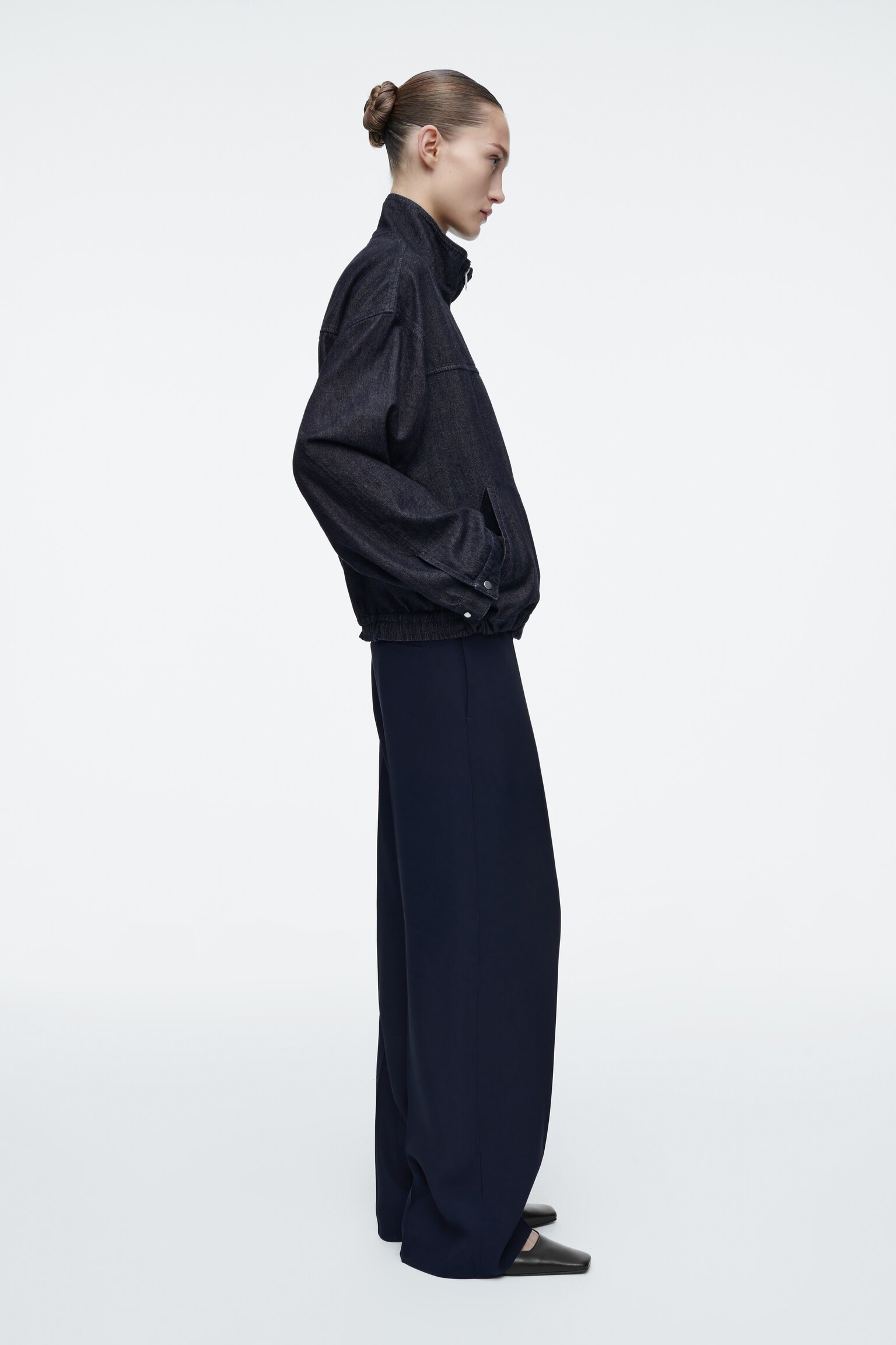 OVERSIZED-BOMBERJACKE AUS DENIM - INDIGOBLAU - 3