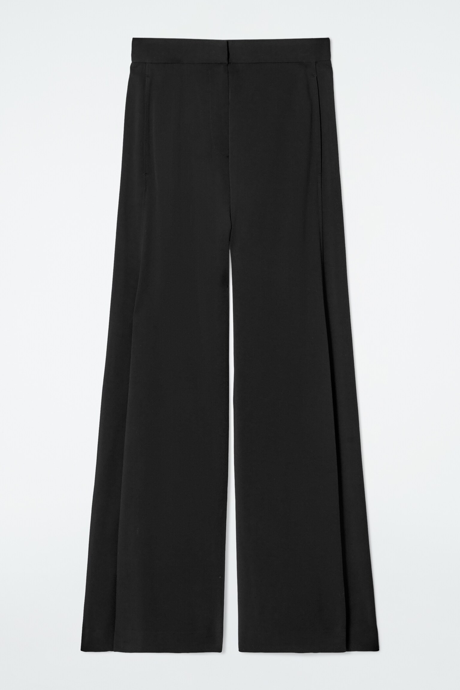 FLIESSENDE HOSE MIT WEITEM BEIN - SCHWARZ - 1