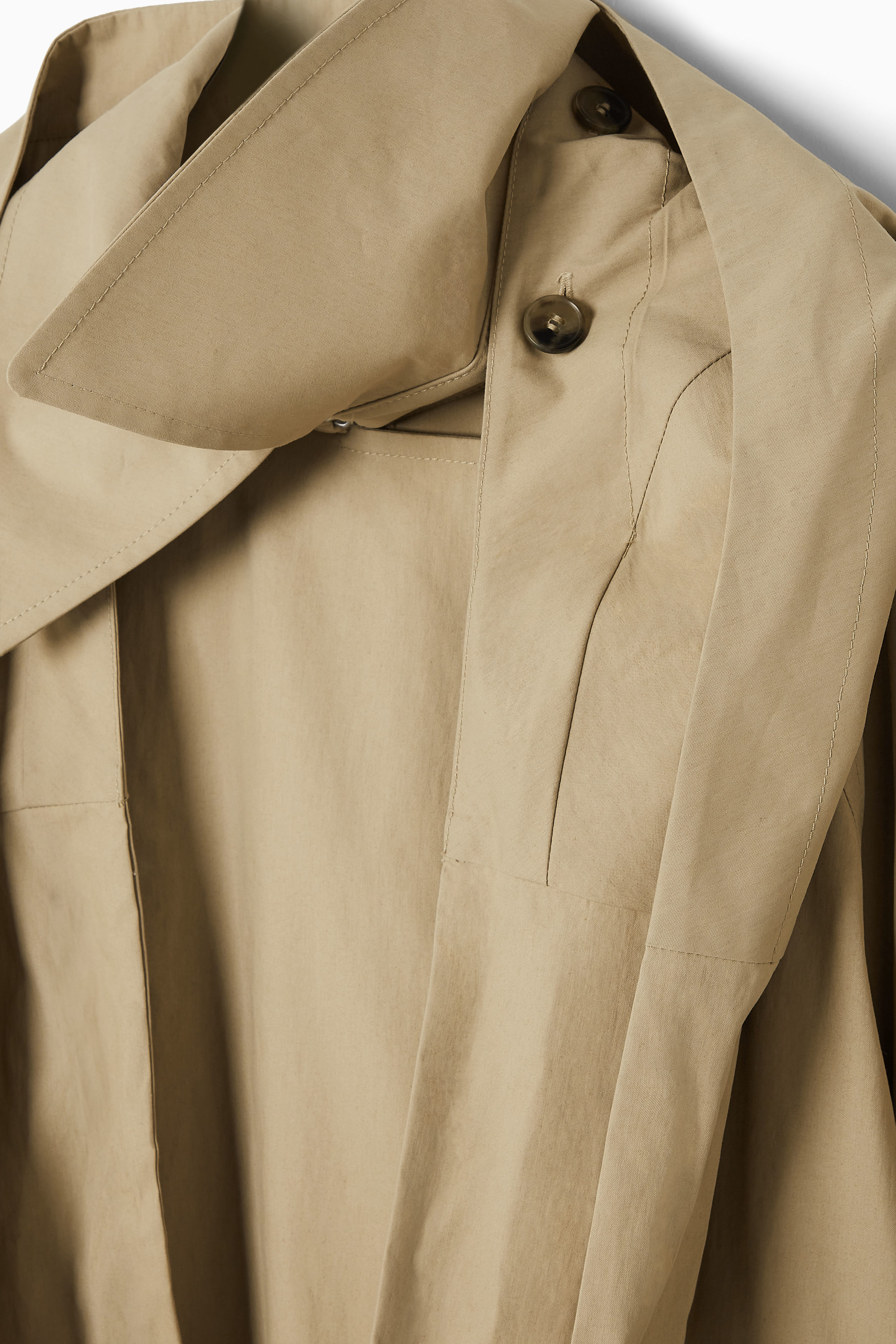 HOODED TRENCH COAT - BEIGE | COS US