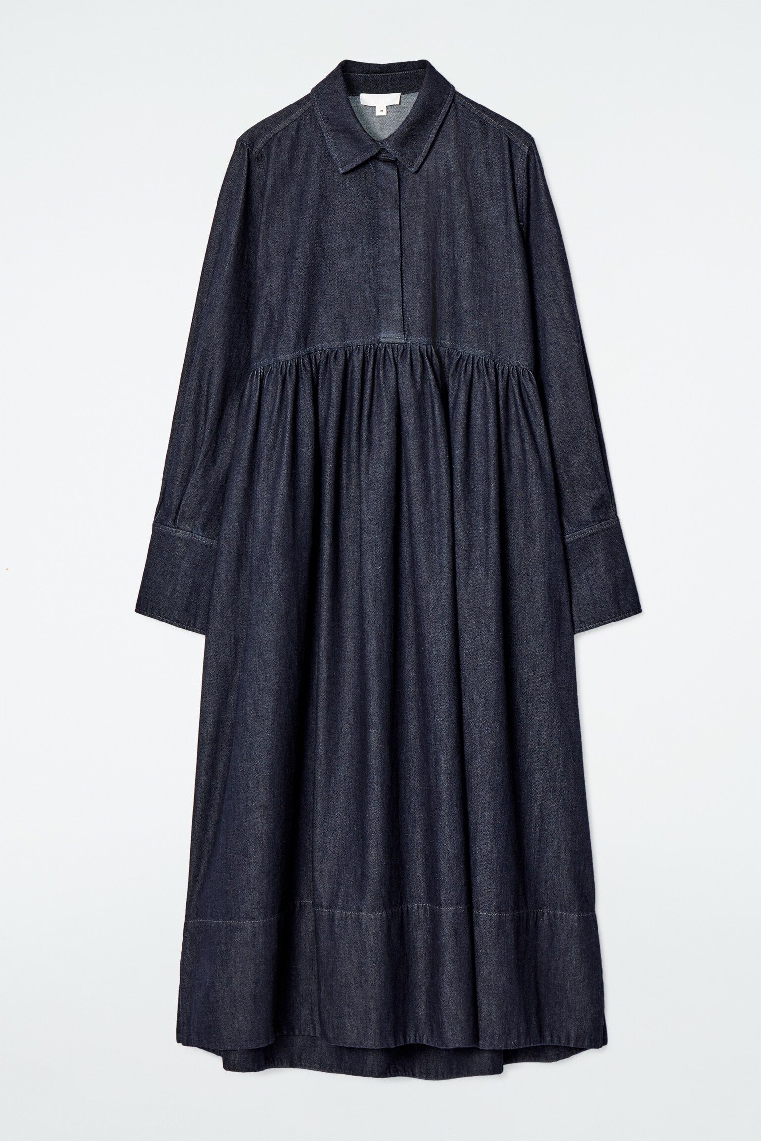 ROBE-CHEMISE OVERSIZE EN DENIM - INDIGO - 2