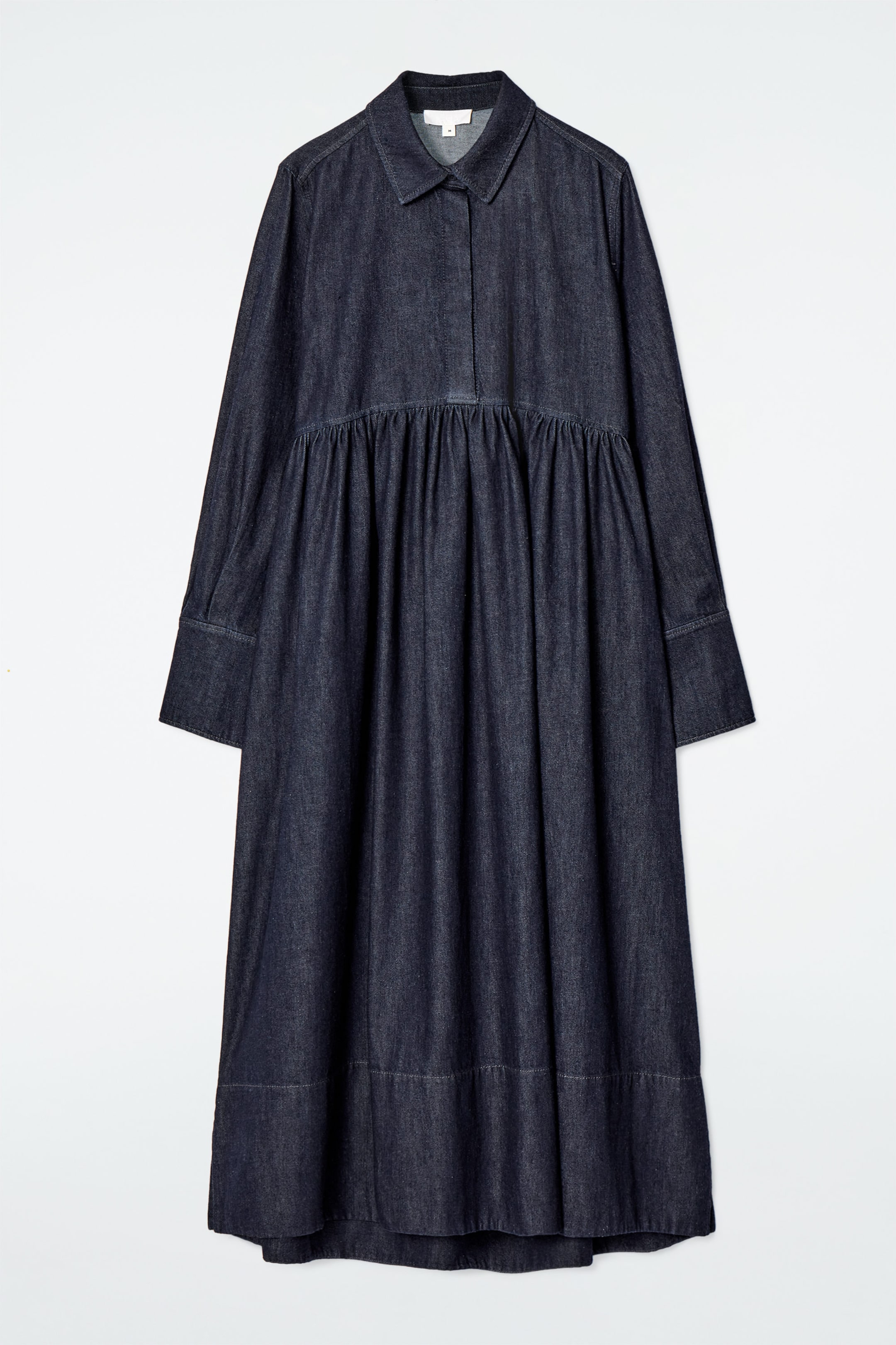 OVERSIZED DENIM SHIRT DRESS