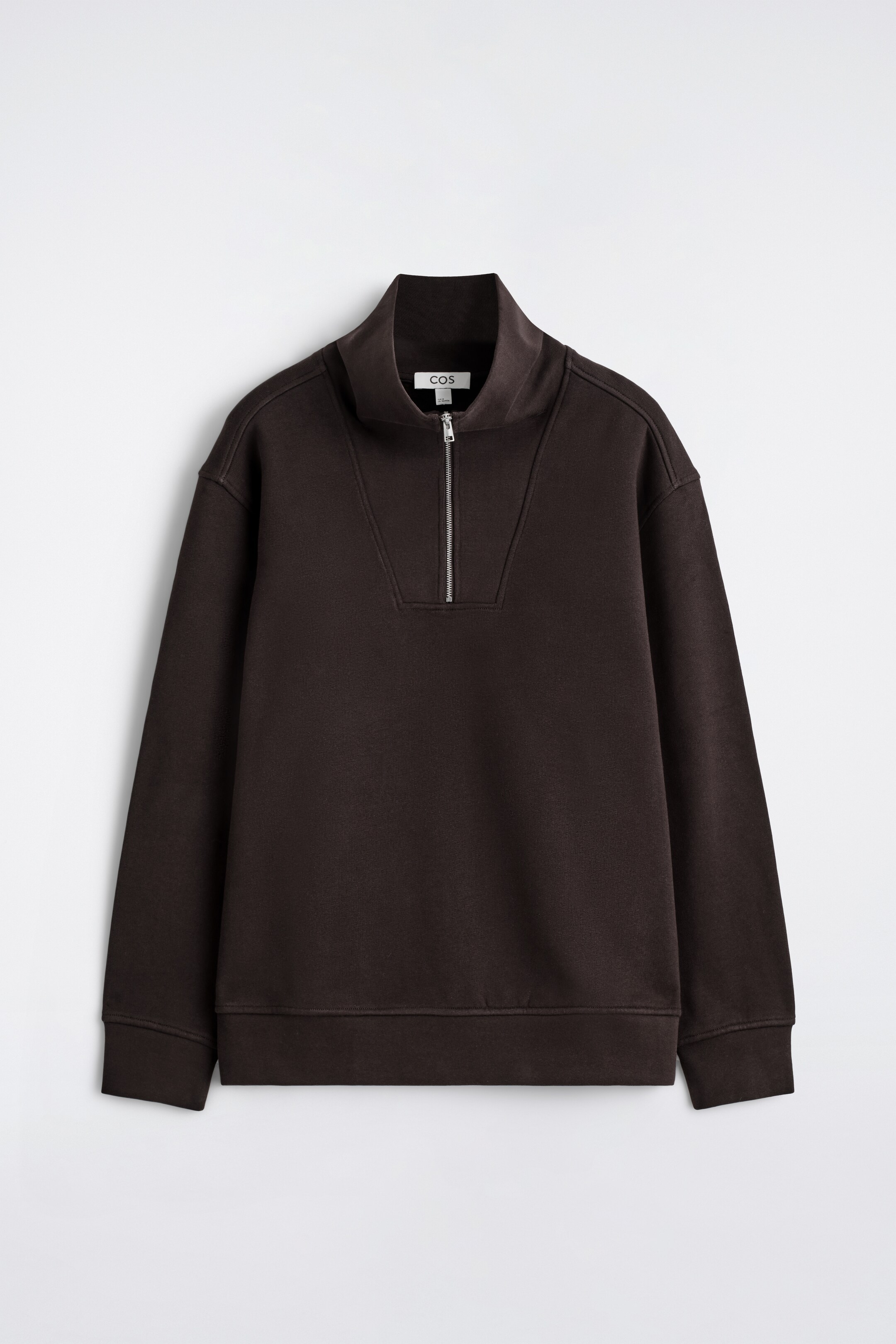 Agrandir l'image: SWEAT À COL CHEMINÉE ZIPPÉ - BRUN FONCÉ - HOMME | H&M FR 6