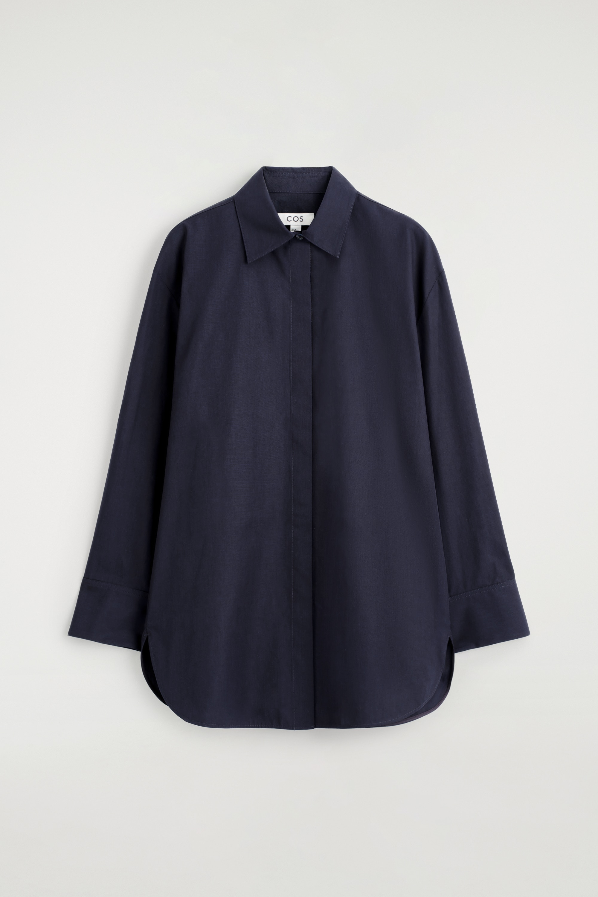 ΚΟΝΤΟΜΑΝΙΚΟ ΠΟΥΚΑΜΙΣΟ ΑΠΟ ΒΑΜΒΑΚΙ - ΣΚΟΥΡΟ ΜΠΛΕ/WHITE