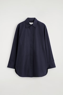 TAILORED COTTON SHIRT — NAVY 7