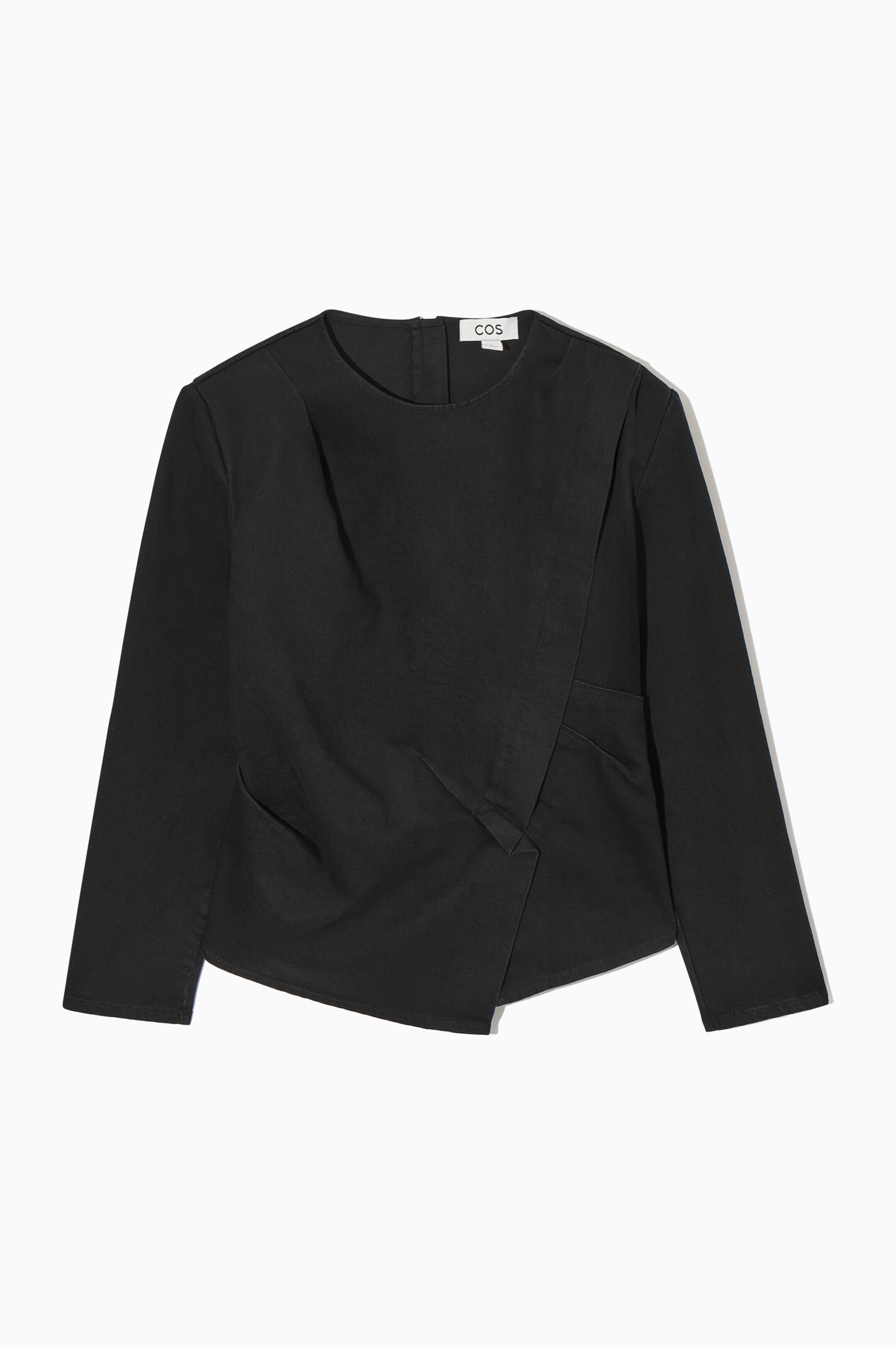 Agrandir l'image: TOP DENIM DRAPÉ - NOIR - FEMME | H&M CH 1