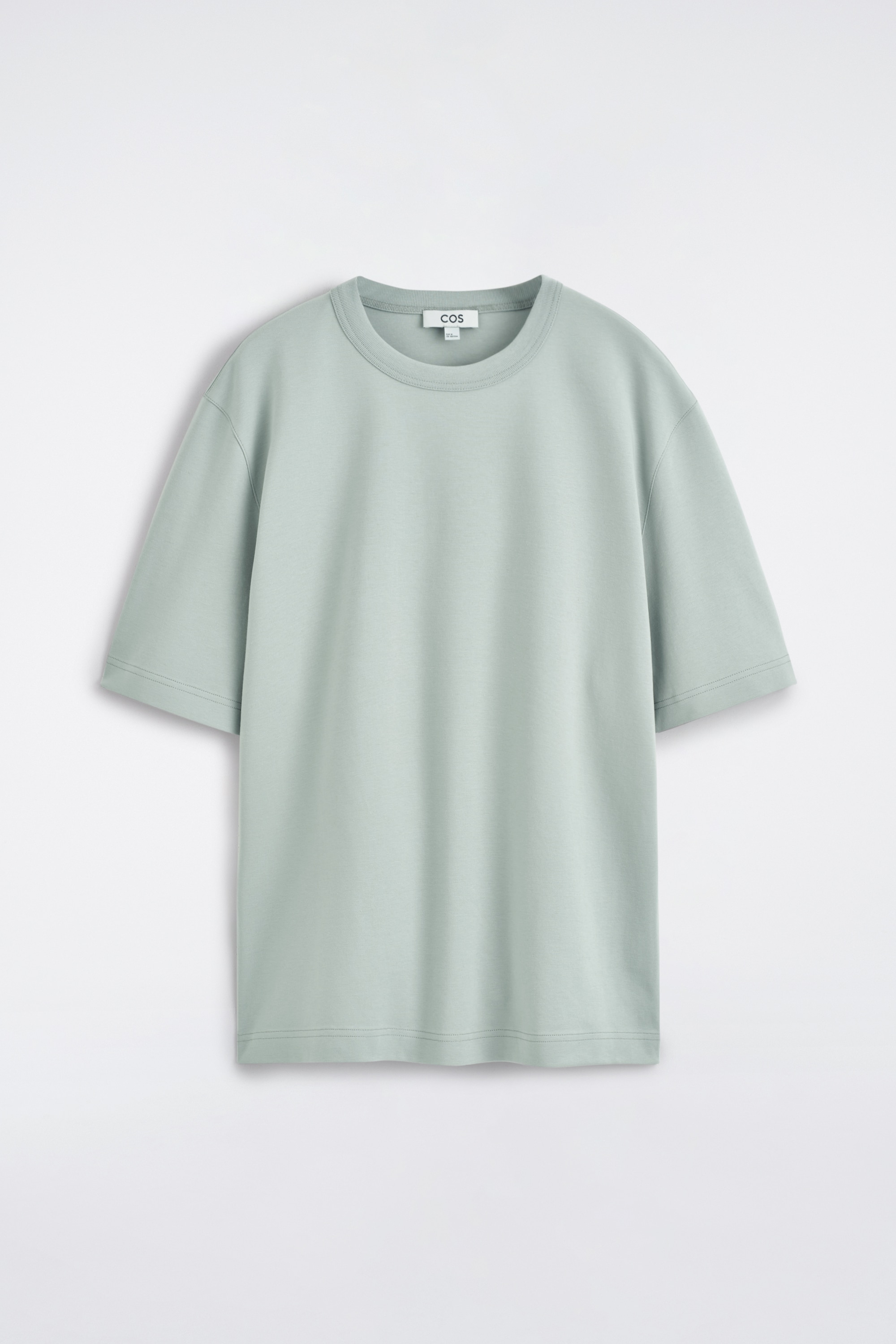 T-SHIRT À COL ROND EN COTON INTERLOCK - VERT CLAIR/BLEU LUMINEUX/BLEU MARINE/BLEU MARINE / BLANC / RAYURES/VERT / BLANC / RAYÉ/BLEU CIEL/BLANC/NOIR
