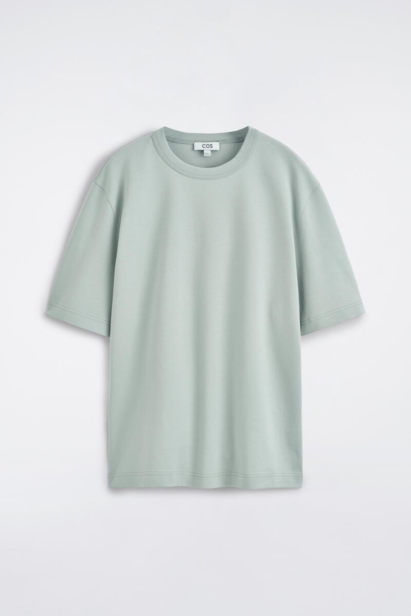 Interlock Cotton Crew-Neck T-Shirt in Gray