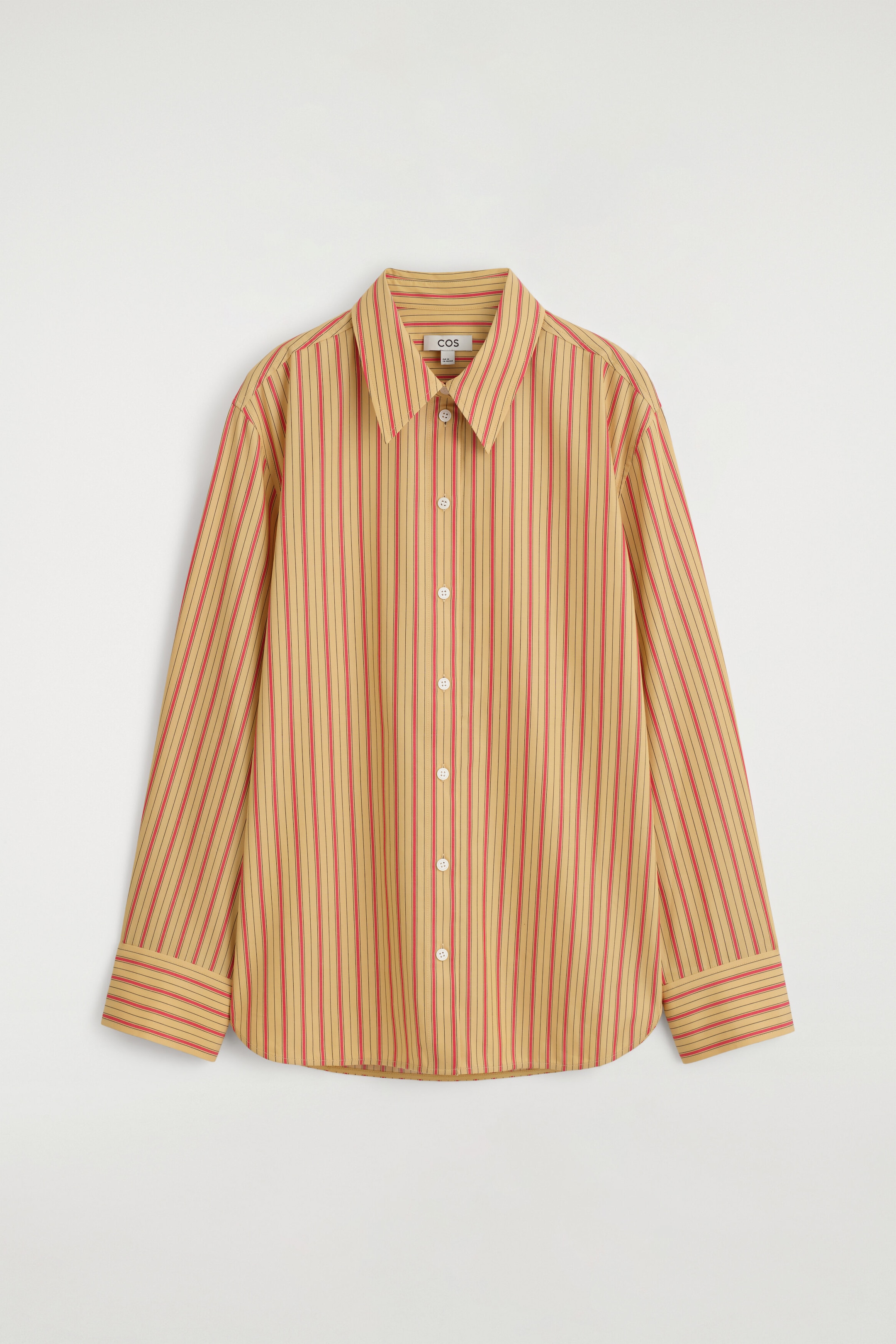 STRIPED COTTON-LYOCELL SHIRT