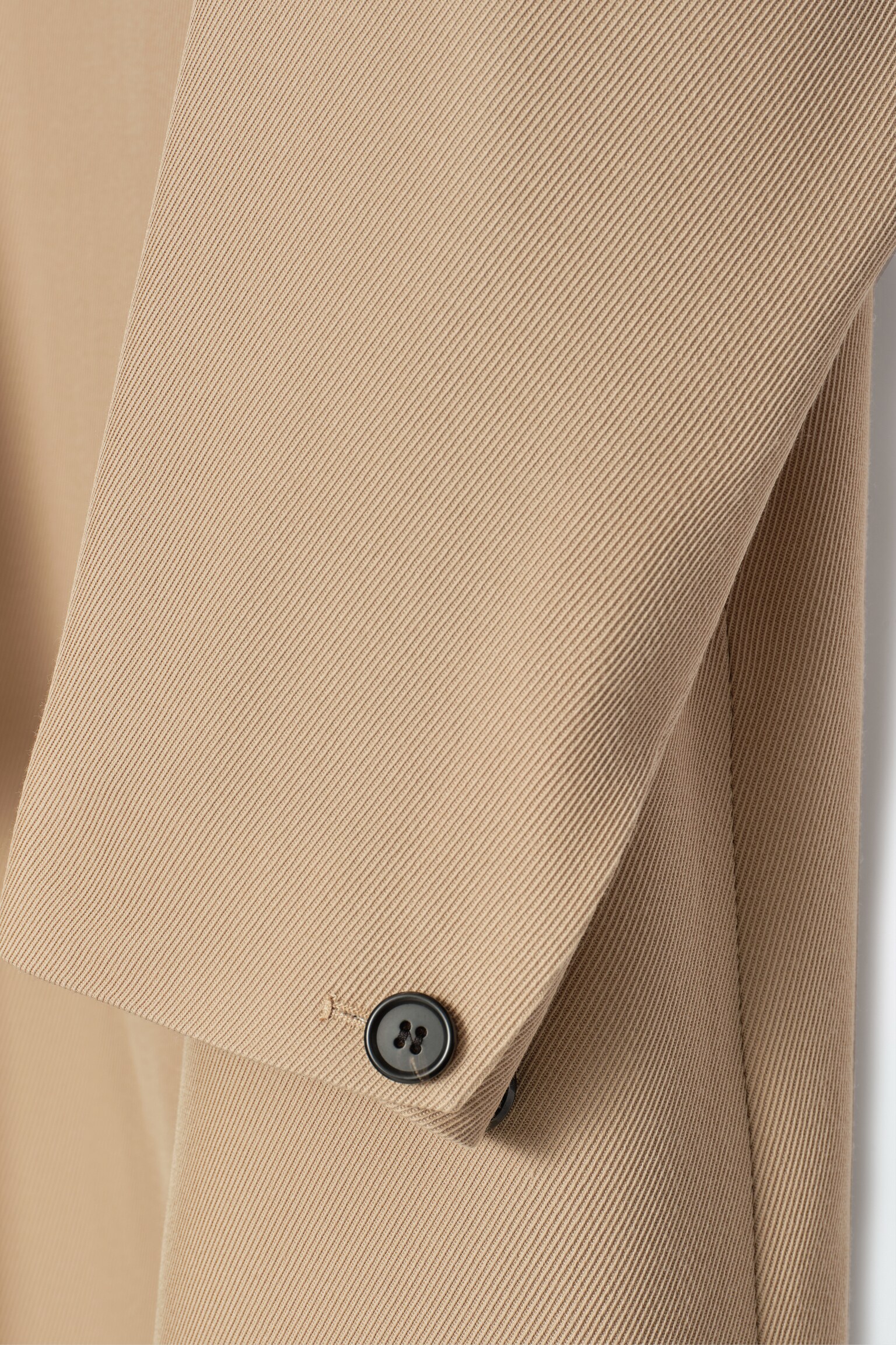 ABRIGO DE MEZCLA DE LANA TRAPEZOIDAL - BEIGE - 3