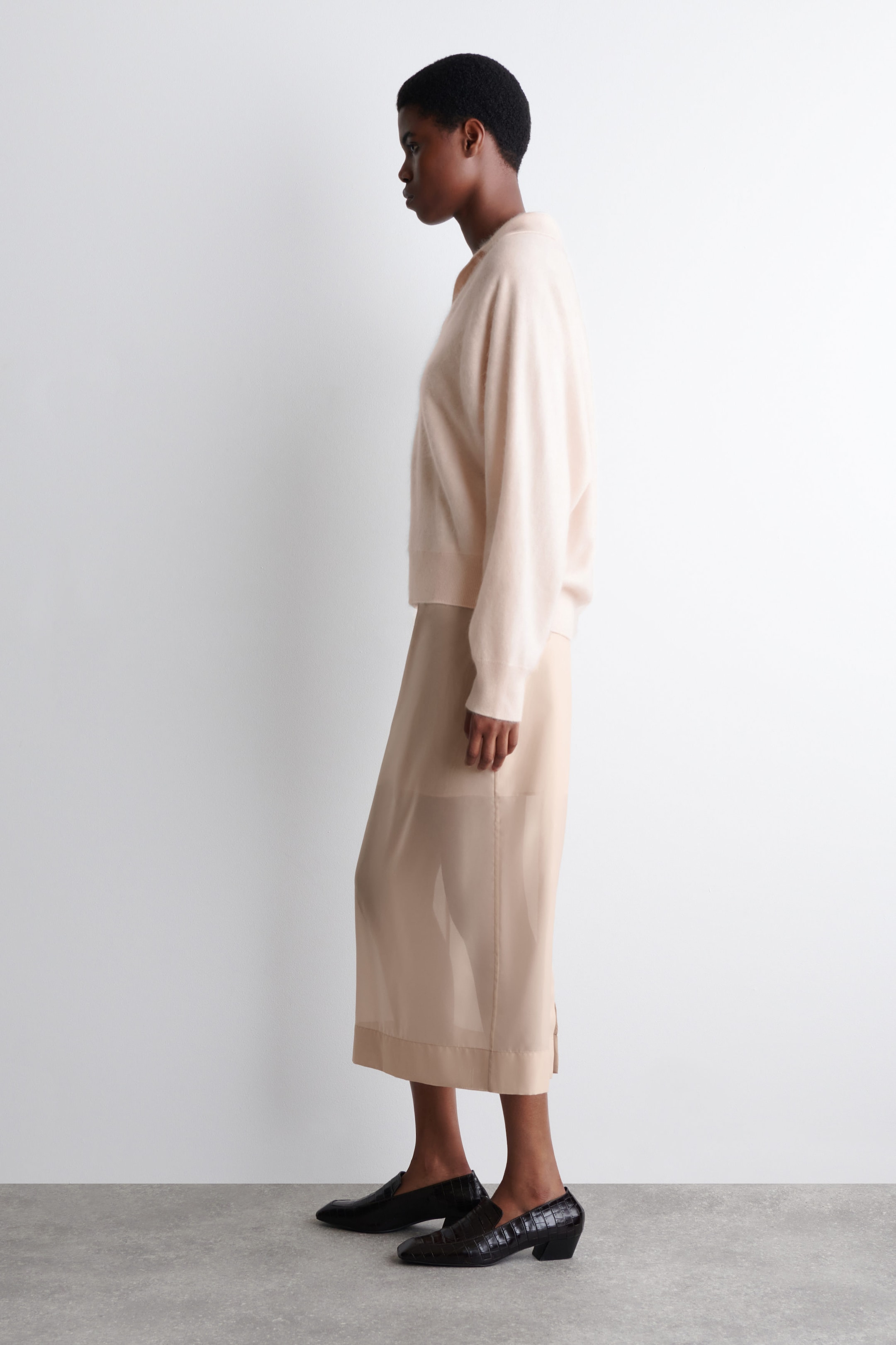 BRUSHED-CASHMERE POLO SWEATER