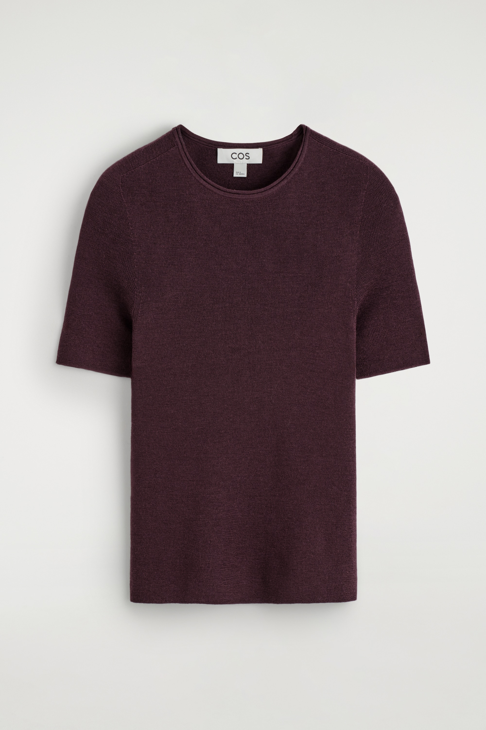 T-SHIRT SANS COUTURE EN LAINE MÉRINOS - BORDEAUX CHINÉ/GRIS ANTHRACITE CHINÉ/BEIGE CHINÉ