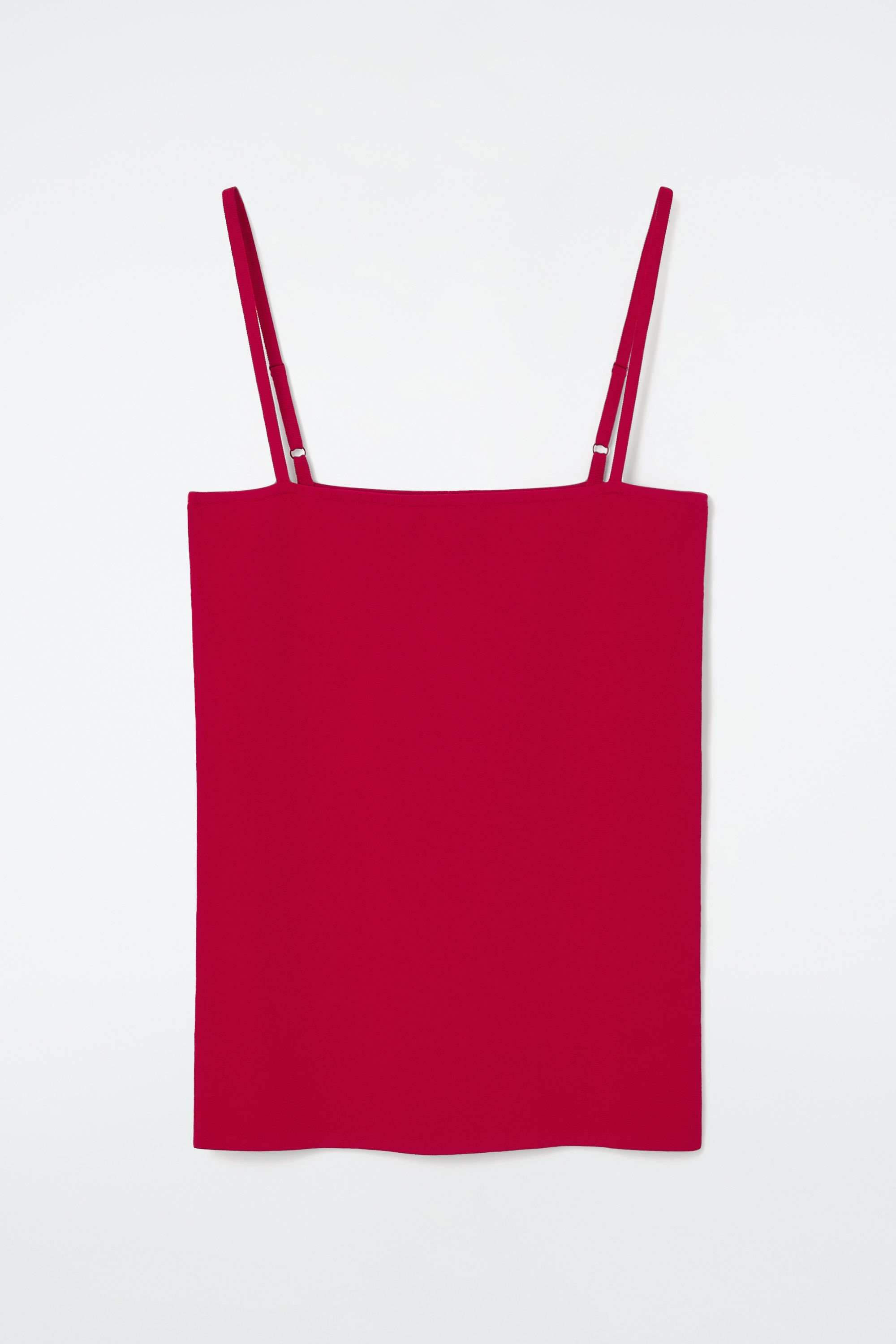 STRAPPY RIB-KNIT BANDEAU - RED | COS