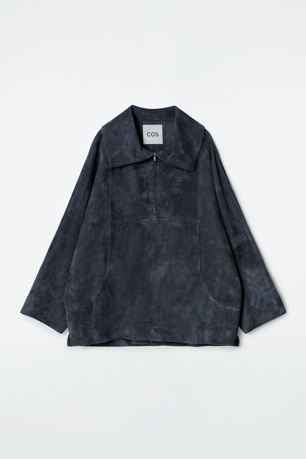 SUEDE HALF-ZIP BLOUSON JACKET