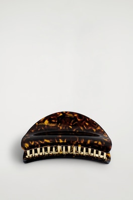 CURVED CLAW HAIR CLIP — BROWN / TORTOISESHELL 2