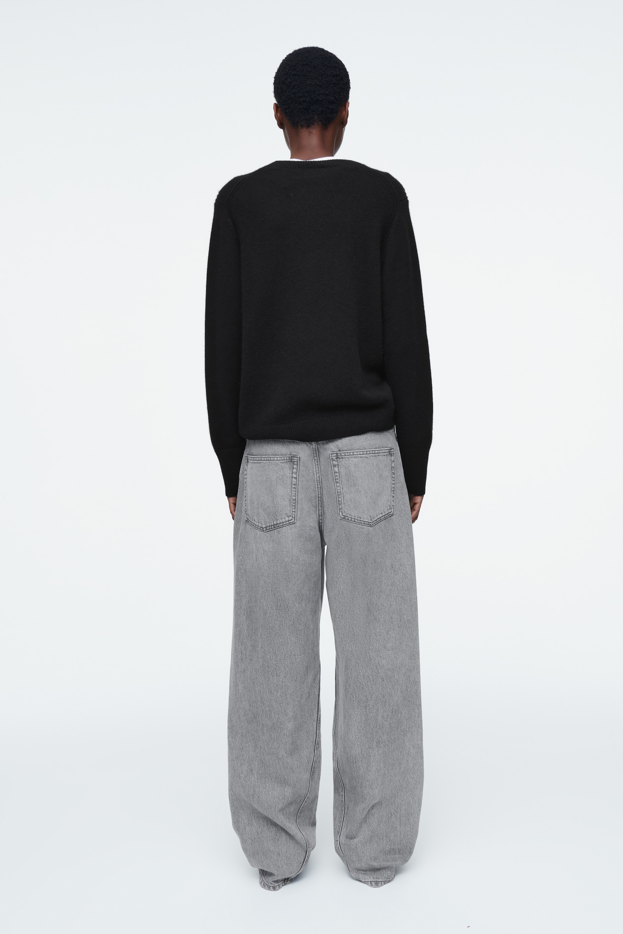 View larger image: FACADE STRAIGHT-LEG JEANS - GREY - Ladies | H&M GB 4