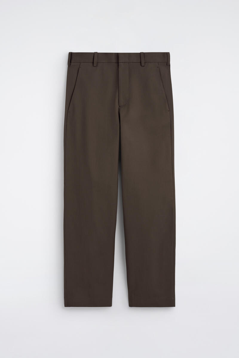 Cotton Wide-Leg Chinos