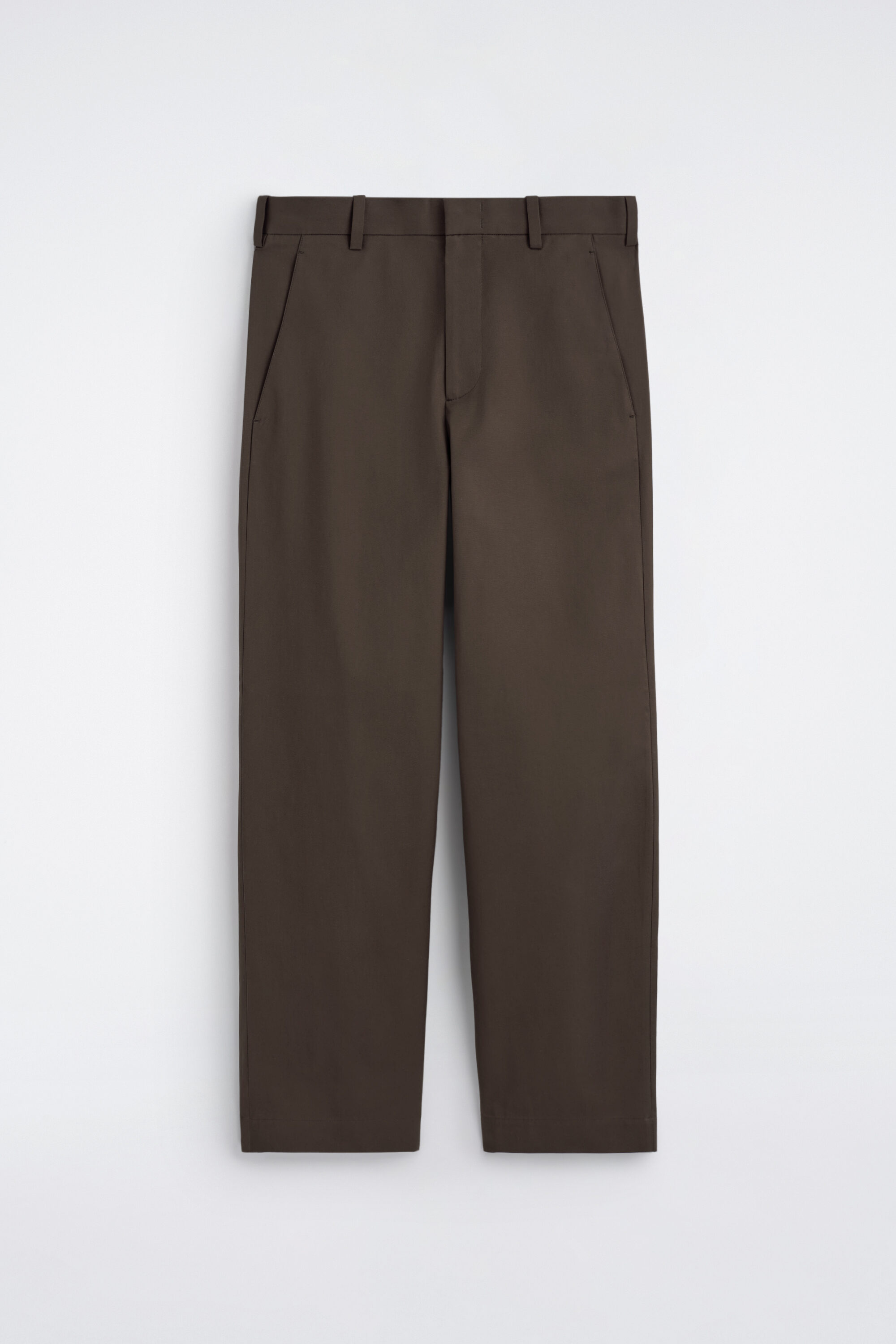 COTTON WIDE-LEG PANTS - DARK BROWN | COS US