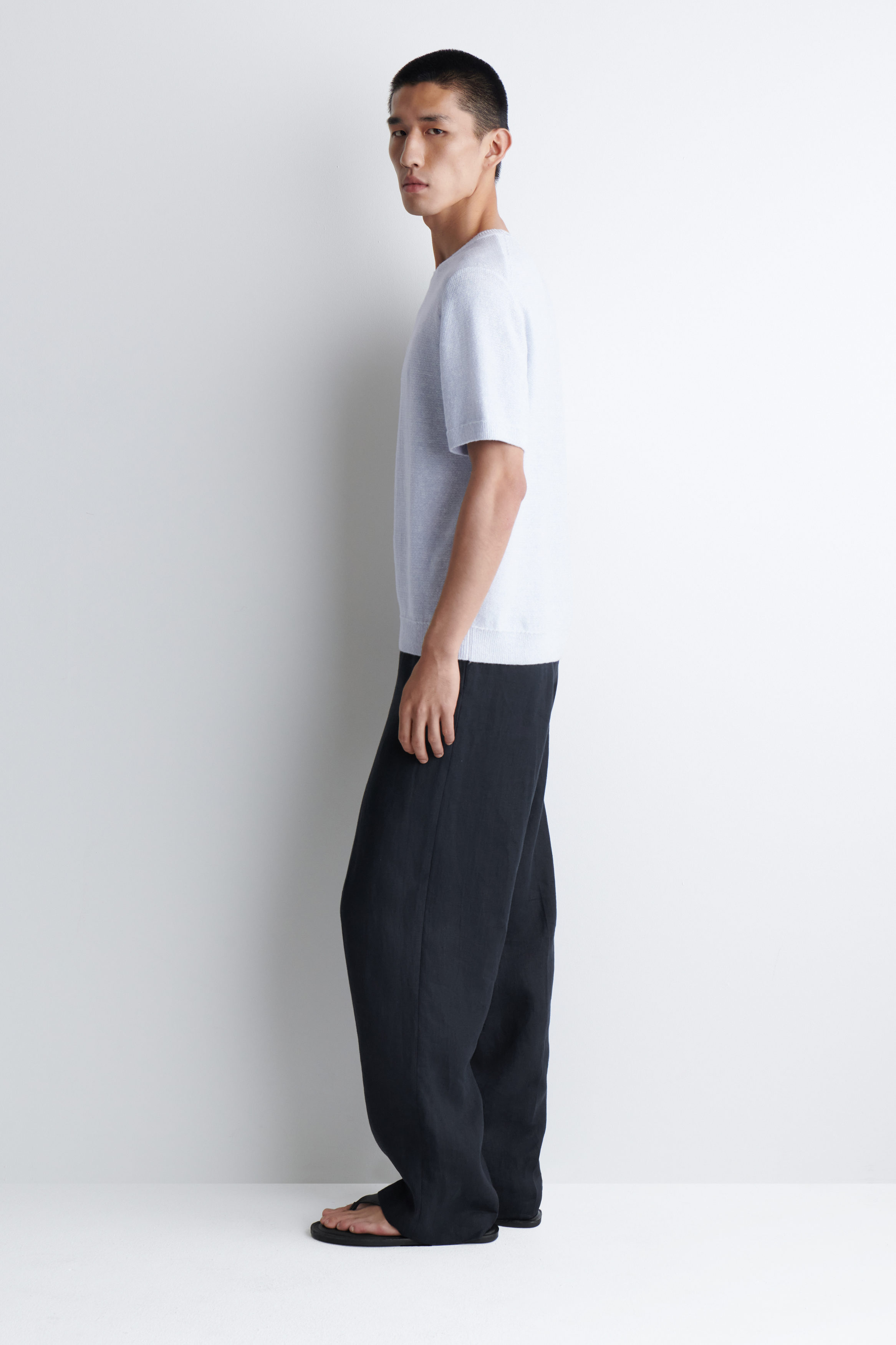 Coohem◆20ss/KNIT DETAIL T-SHIRT/Tシャツ/M/コットン/BLU/10-202-040 39a3402910945039608bcd90c7d1bd
