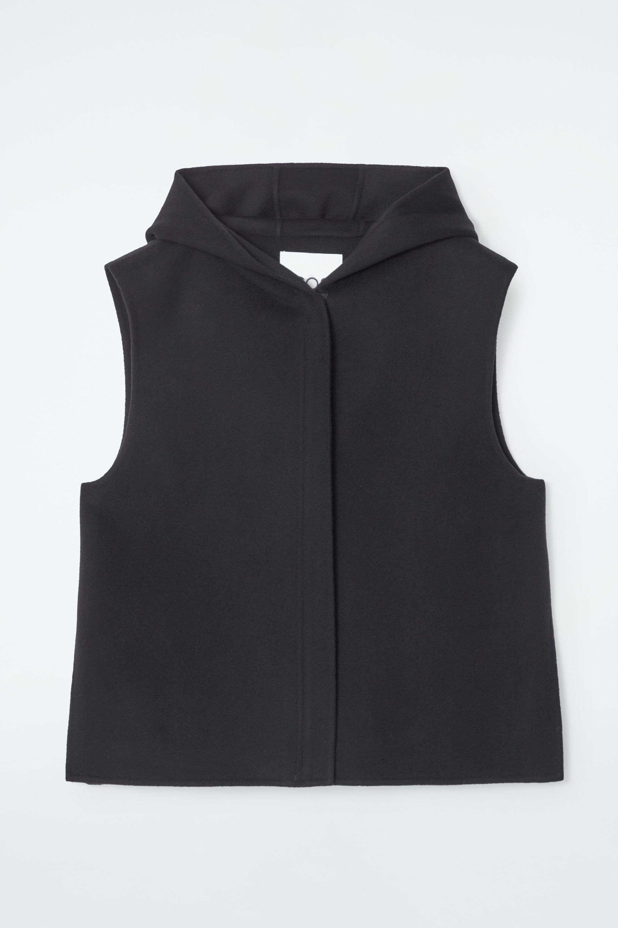 DOUBLE-FACED HYBRID HOODED GILET - BLACK/BROWN