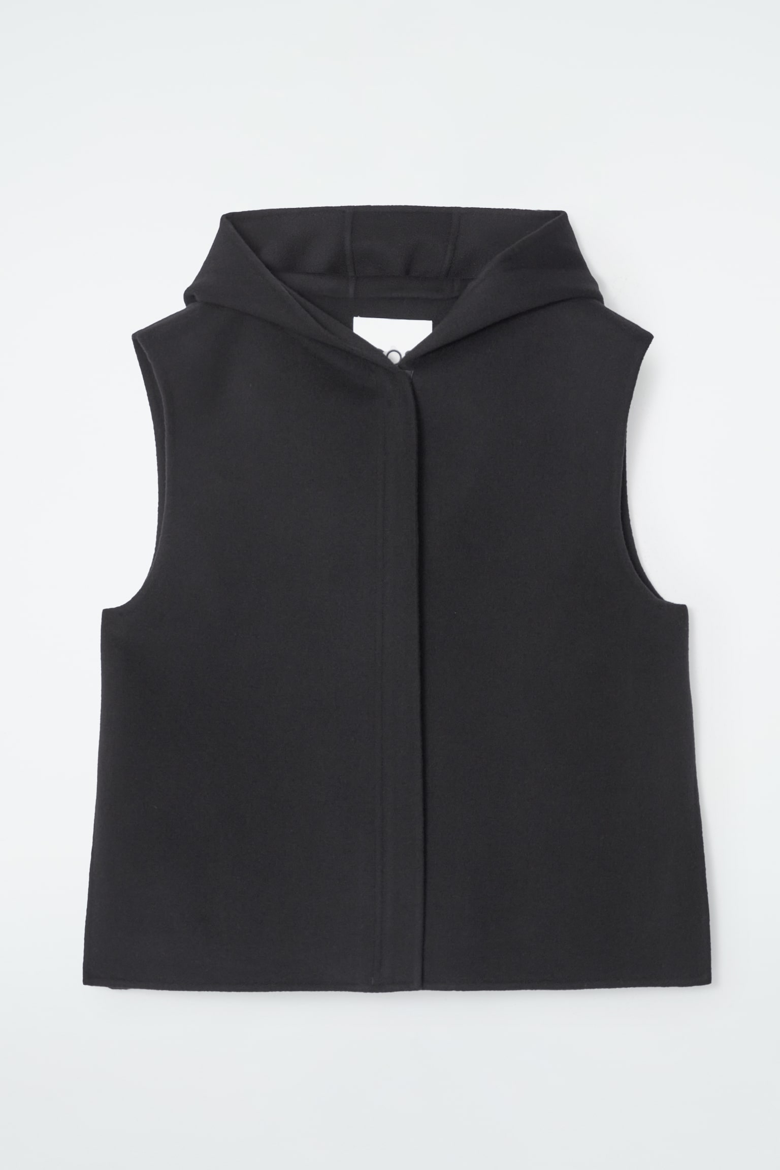 GILET IBRIDO CON CAPPUCCIO IN TESSUTO DOPPIATO - NERO - 2
