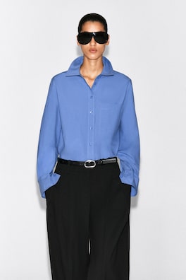 TAILORED PIMA COTTON SHIRT — BLUE 1