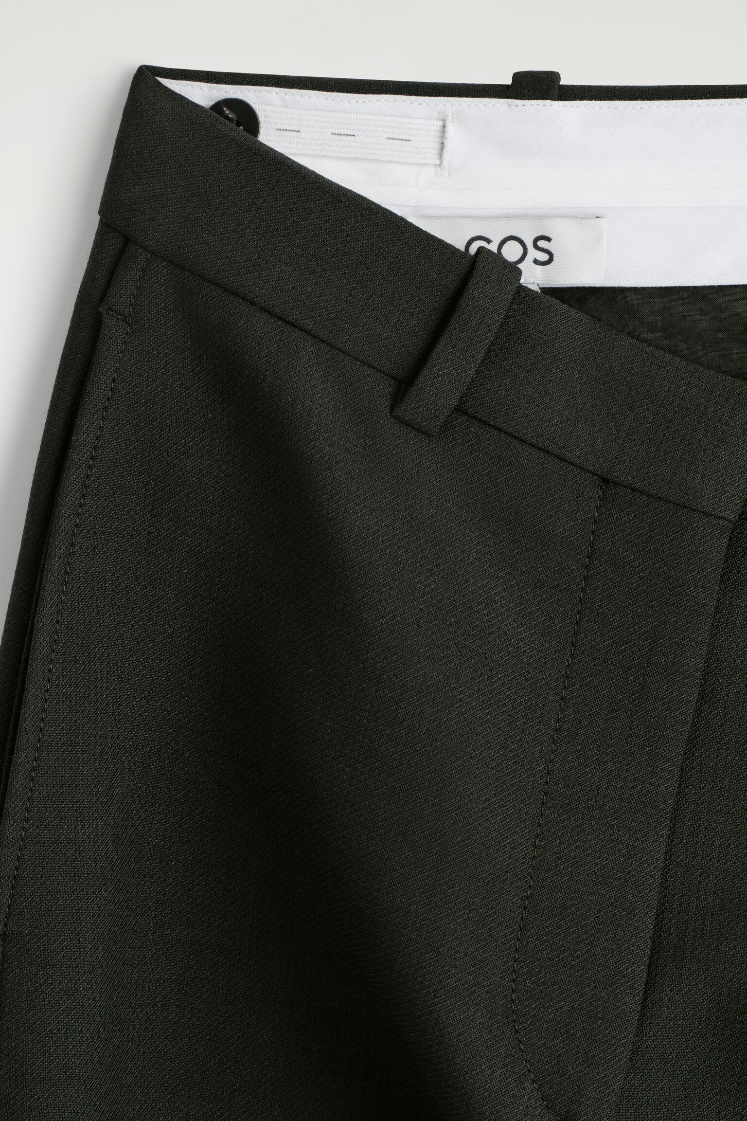 PANTALON COURT BARREL EN LAINE - VERT FONCÉ/TAUPE/NOIR - 5