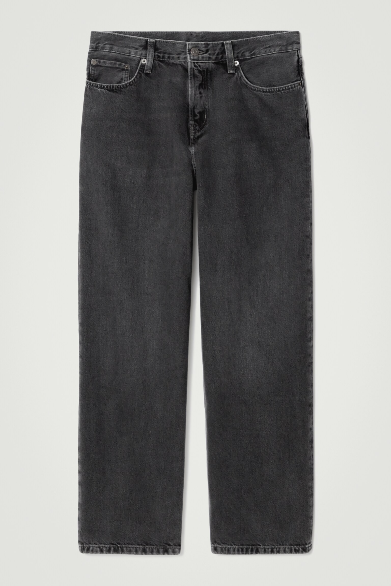 RIDER STRAIGHT-LEG JEANS - WASHED BLACK/DUSTY BLUE