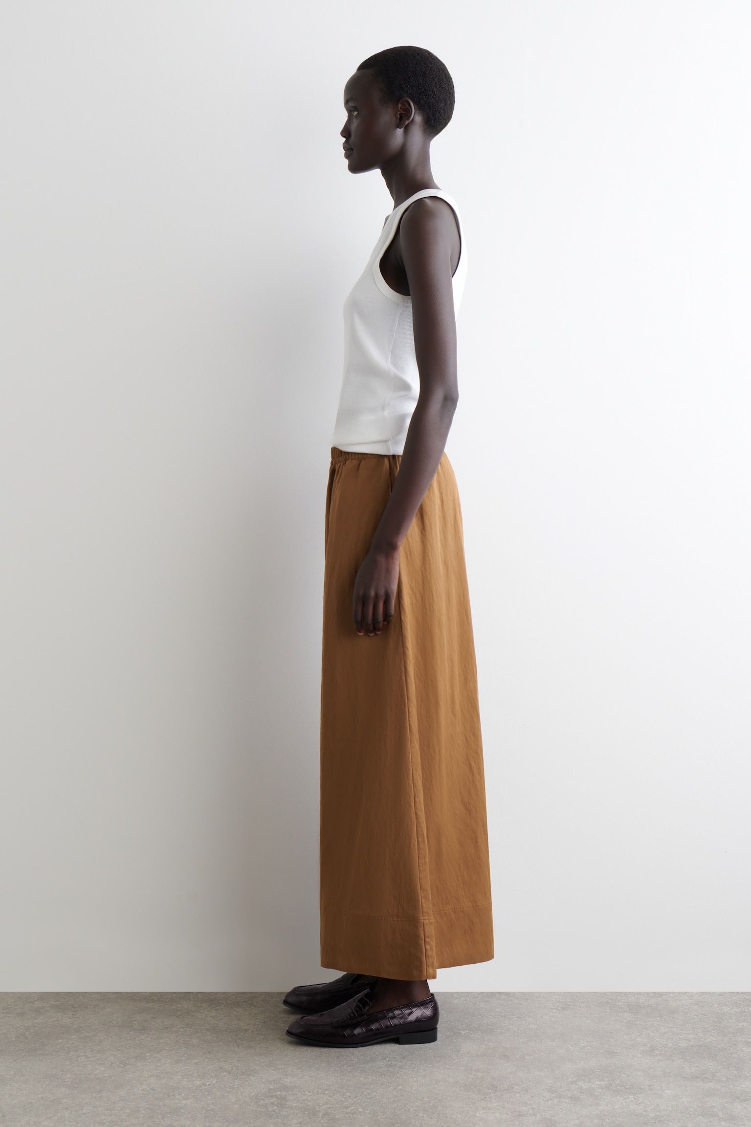 JUPE-CULOTTE VOLUMINEUSE - BRUN - 4