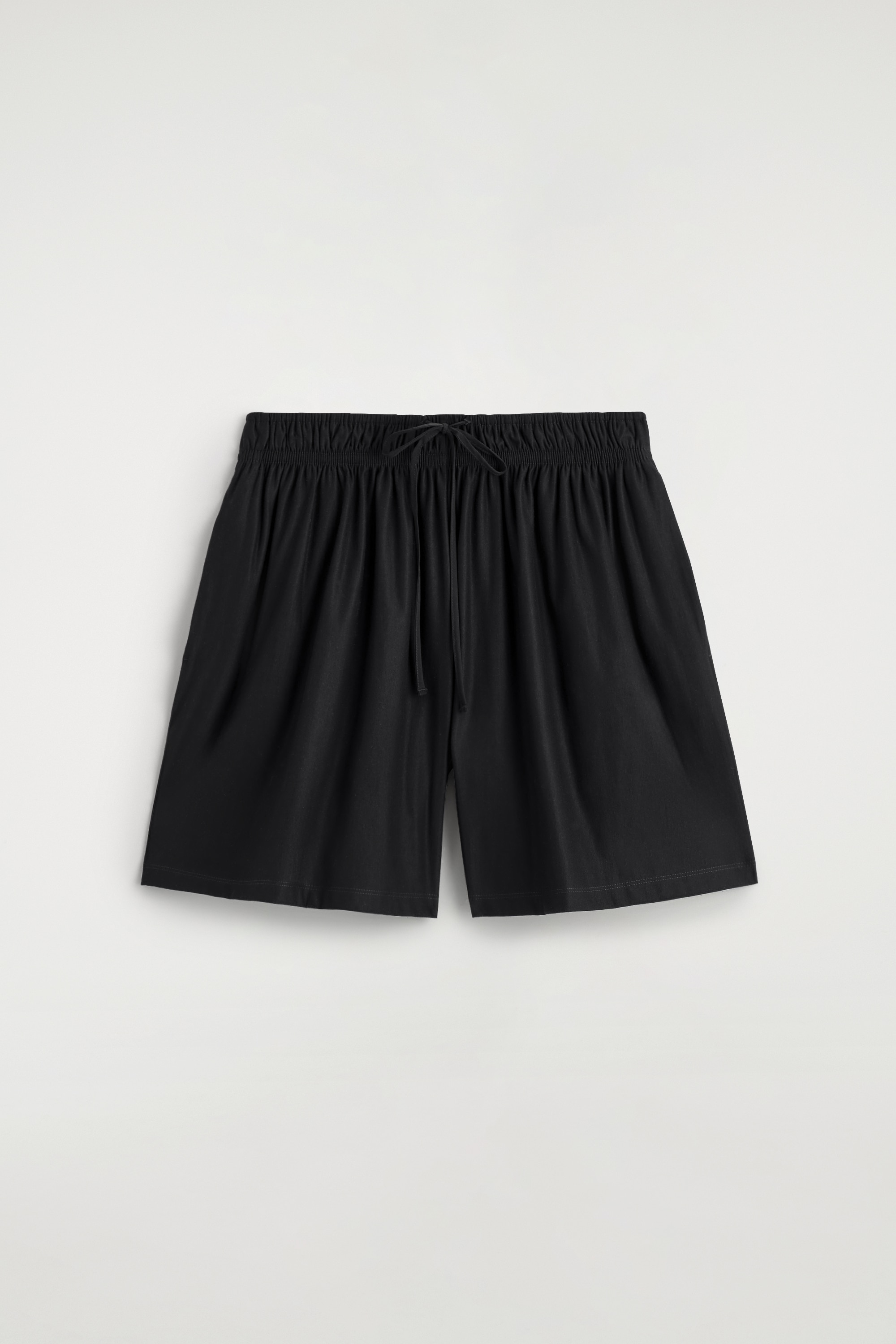 Shorts met gerimpelde taille - ZWART/ROZE