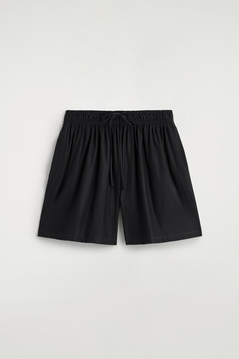 Ruched-Waist Shorts