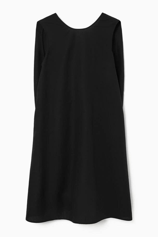 TWIST-DETAIL MINI DRESS - BLACK - 1